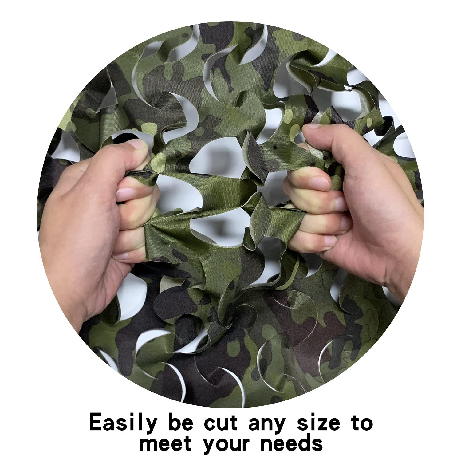 GRVCN GRVCN Camo Netting Camouflage Net, Bulk Roll Sunshade Mesh Nets for Hunting Blind Shooting Military Theme Party Decorations