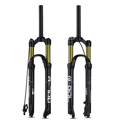 BOLANY BOLANY Bike Suspension Fork MTB Bicycle Magnesium Alloy Suspension Front Fork 26/27.5/29 inch, Straight Steerer and Tapered Steerer Air Fork (Manual Lockout - Remote Lockout)