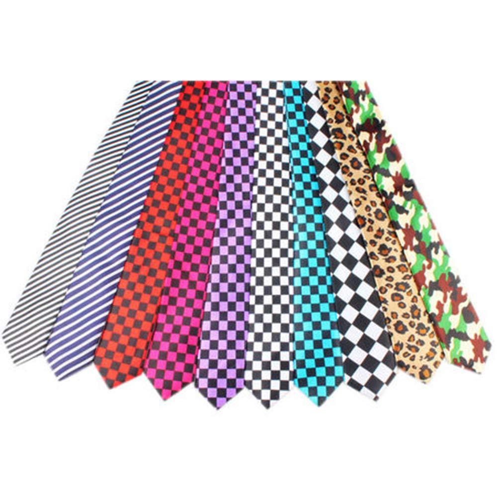 TopTie TopTie Unisex Necktie Printed Checkerboard Skinny Tie
