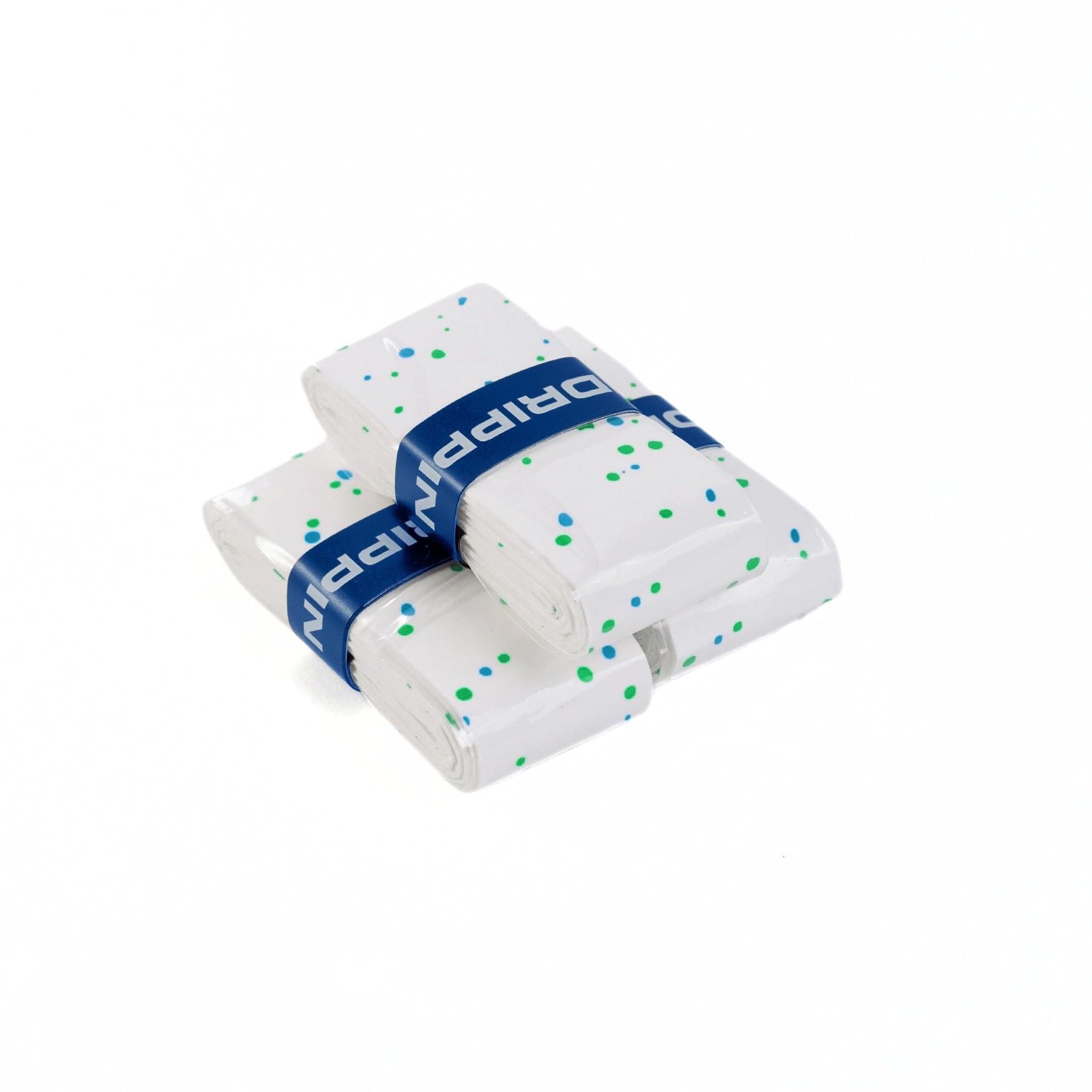 UDRIPPIN UDRIPPIN Pickleball Custom Grips, Cushioned, Sweat-Resistant Overgrips for All Racquet Sports Low Tack, Grip Tape for Comfort & Control (MAD Drops X UDRIPPIN Blue Green Flakes Print, 3-Pack)