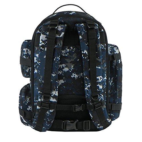East West U.S.A East West U.S.A RTC515 Tactical Molle Sport Military Assault Expandable Trekking Bag, Navy Camo