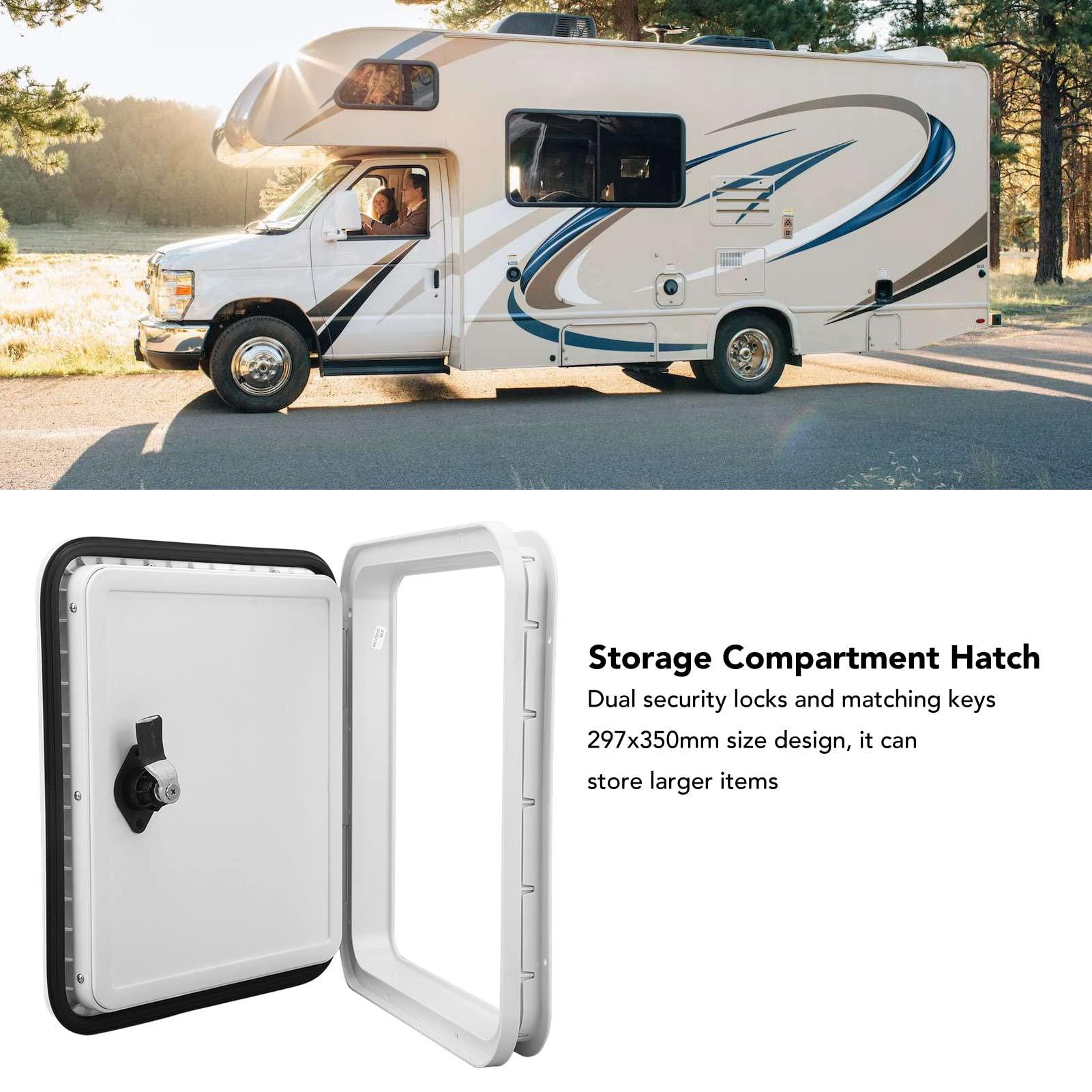 PerGar Boat Hatch, Marine Access Hatch, 297x350mm Boat Hatch Lids, Marine Access Hatch Rounded Boat Deck Hatch Access Storage Compartment Hatch for RV Camper