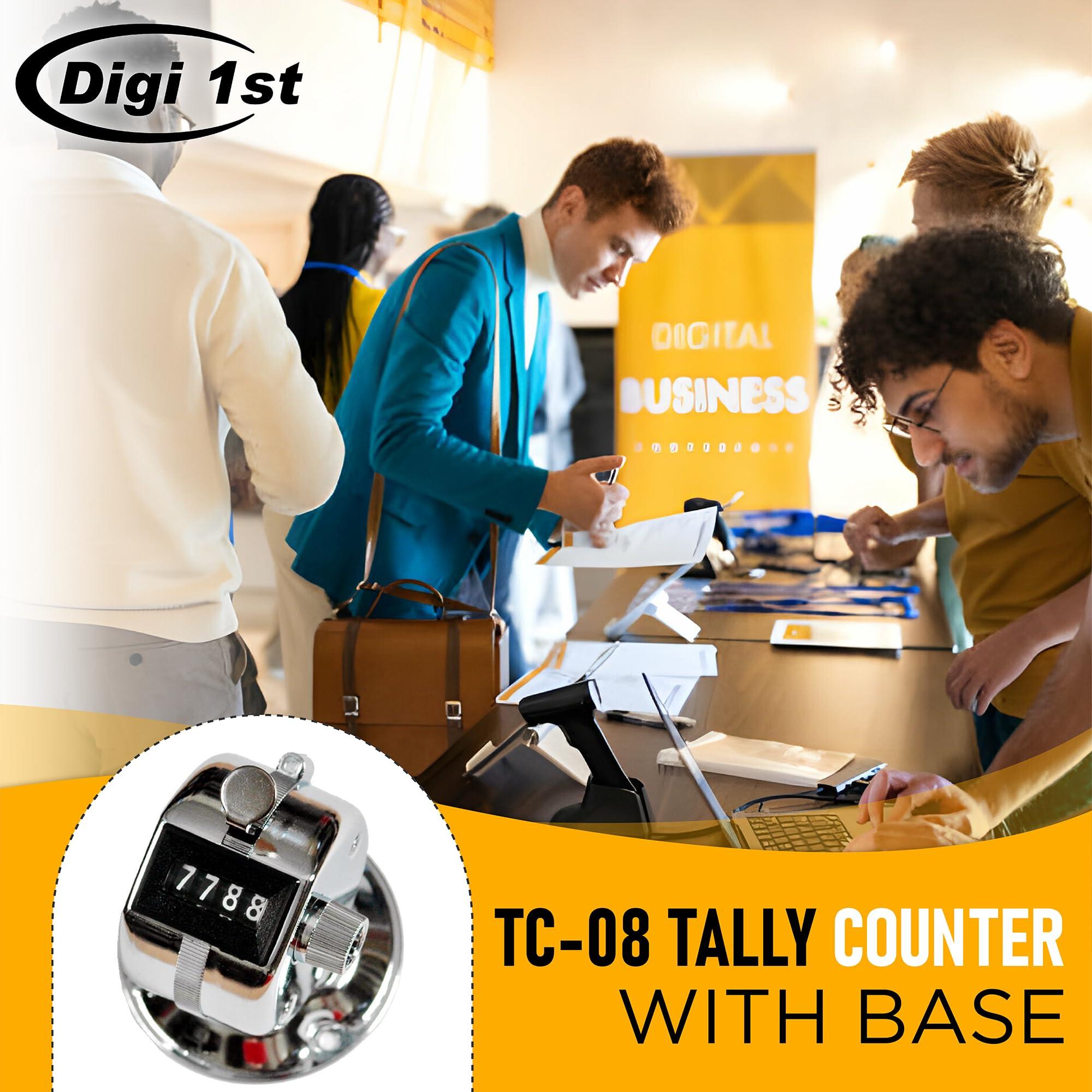 Digi 1st Digi 1st TC-08 Desk Tally Counter with Base, Digital Desktop Counter Clicker Mechanical Number Click Counter (1)