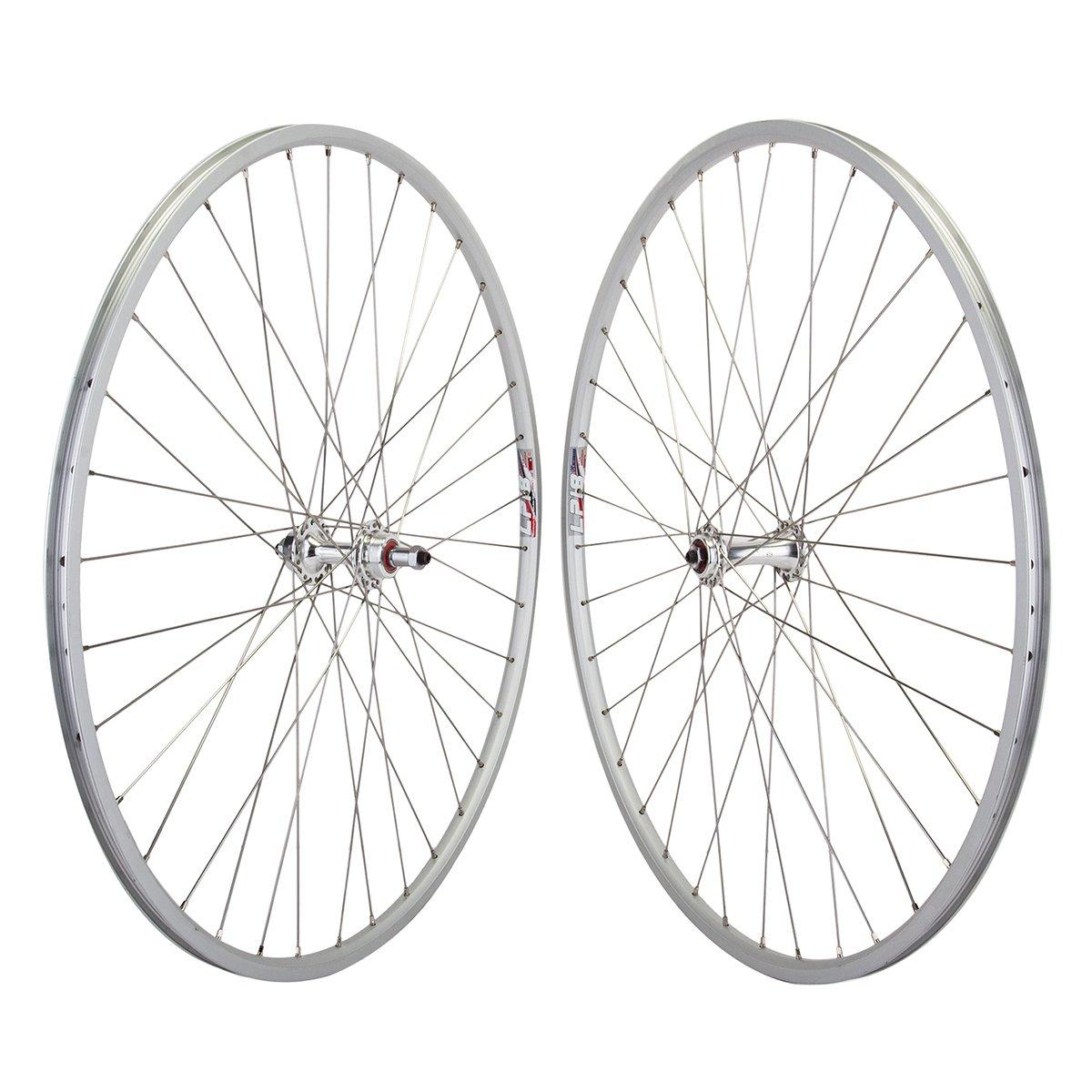 WheelMaster Wheel Master Weinmann LP18 Wheel Set - 27" x 1.0", 36H, QR, 5/6/7-Speed, All-Silver