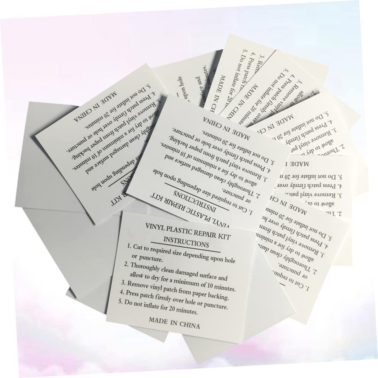 BESPORTBLE BESPORTBLE 20pcs Inflatable Boat Repair Kit Square PVC Patch Kit Light Grey Patch Glue Tool for Kayak Canoe