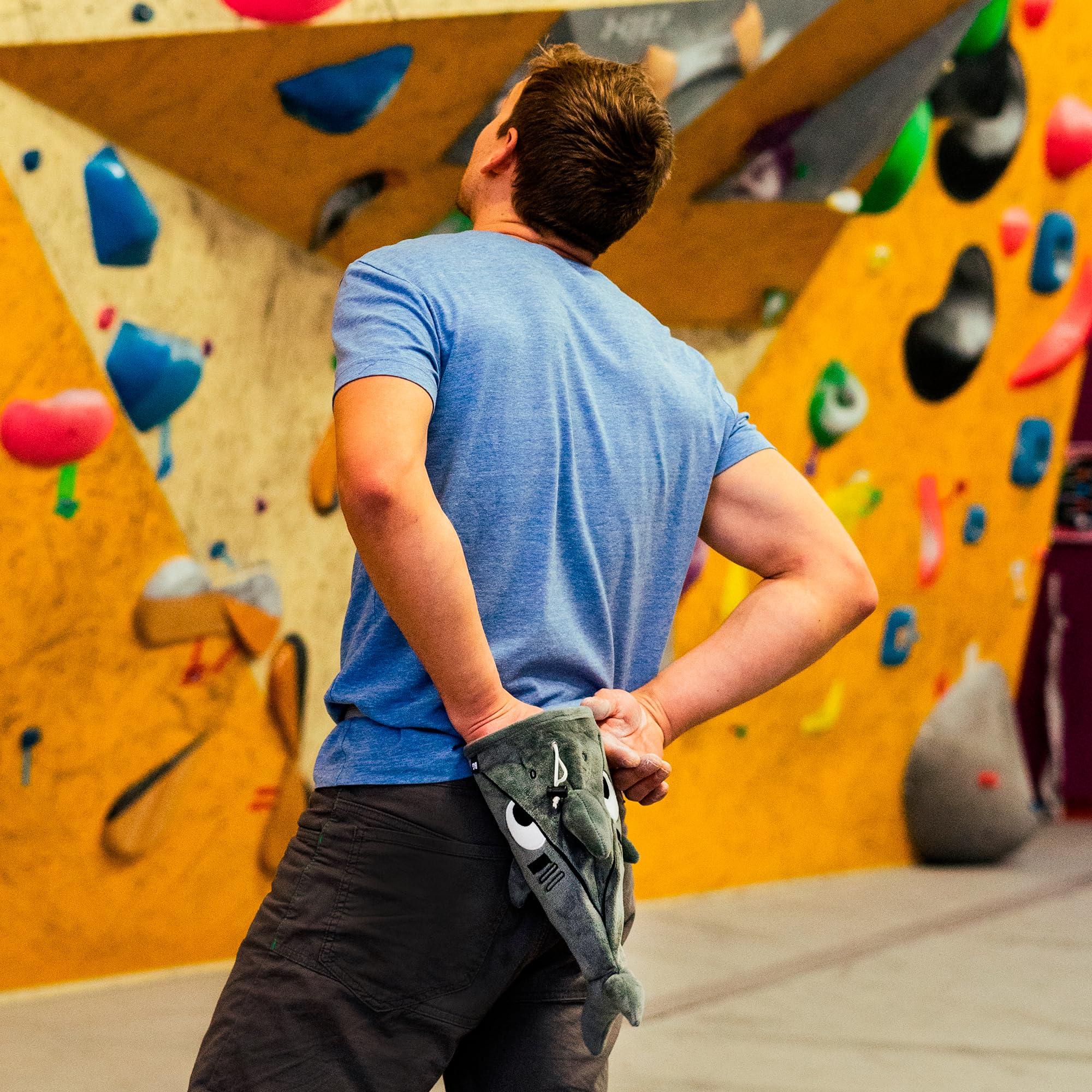 BG Climbing BG Climbing Official Shark Chalkbag Premium Rock Climbing Bag for Adults & Kids, Exclusive Authentic Design