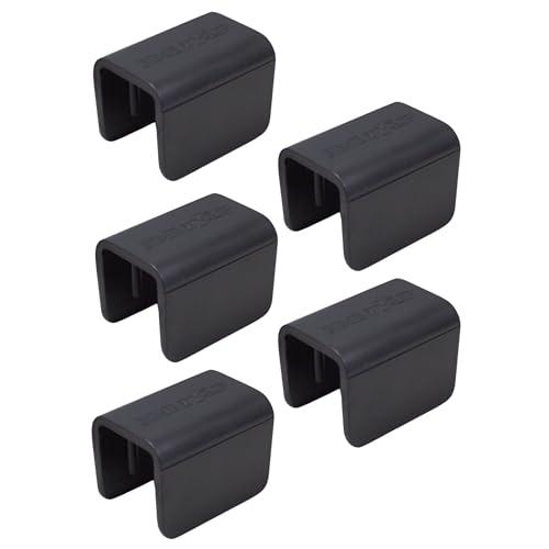 Bimini Clip Terricraft\'s Original Bimini Boat Clip - Clips for Boat Rails or T-Tops - Holds Towels or Clothes for Drying, Privacy and Convenience - Bimini Top Accessories (Square 5 Pack, Black, 1\")