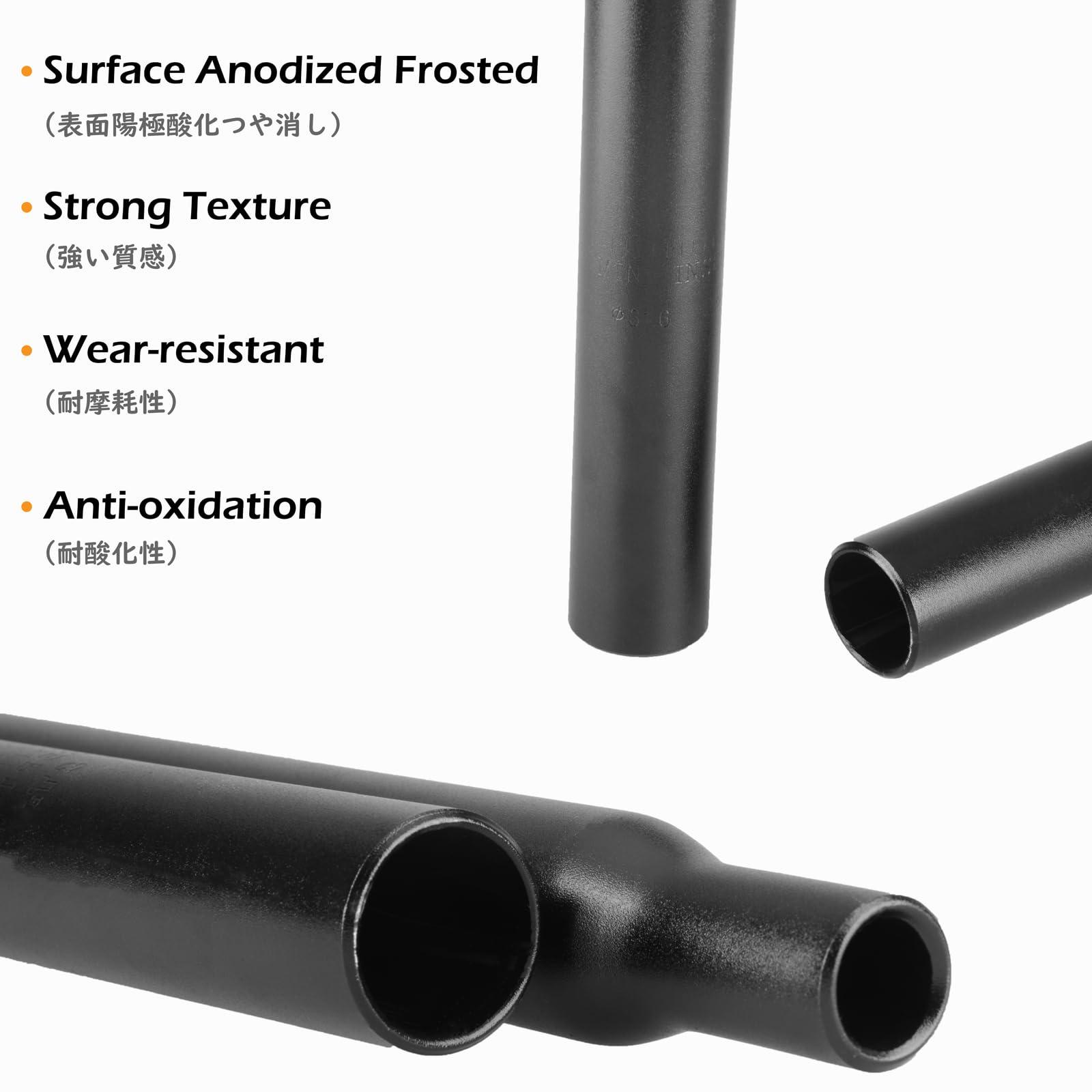 TRIWONDER TRIWONDER Bike Seat Post 25.4mm 27.2mm 28.6mm 30.4mm 30.8mm 31.6mm Aluminum 350mm Length Alloy Saddle Pole Bike Seatpost Seat Tube Bicycle Seat Post (Black, 30.8mm)