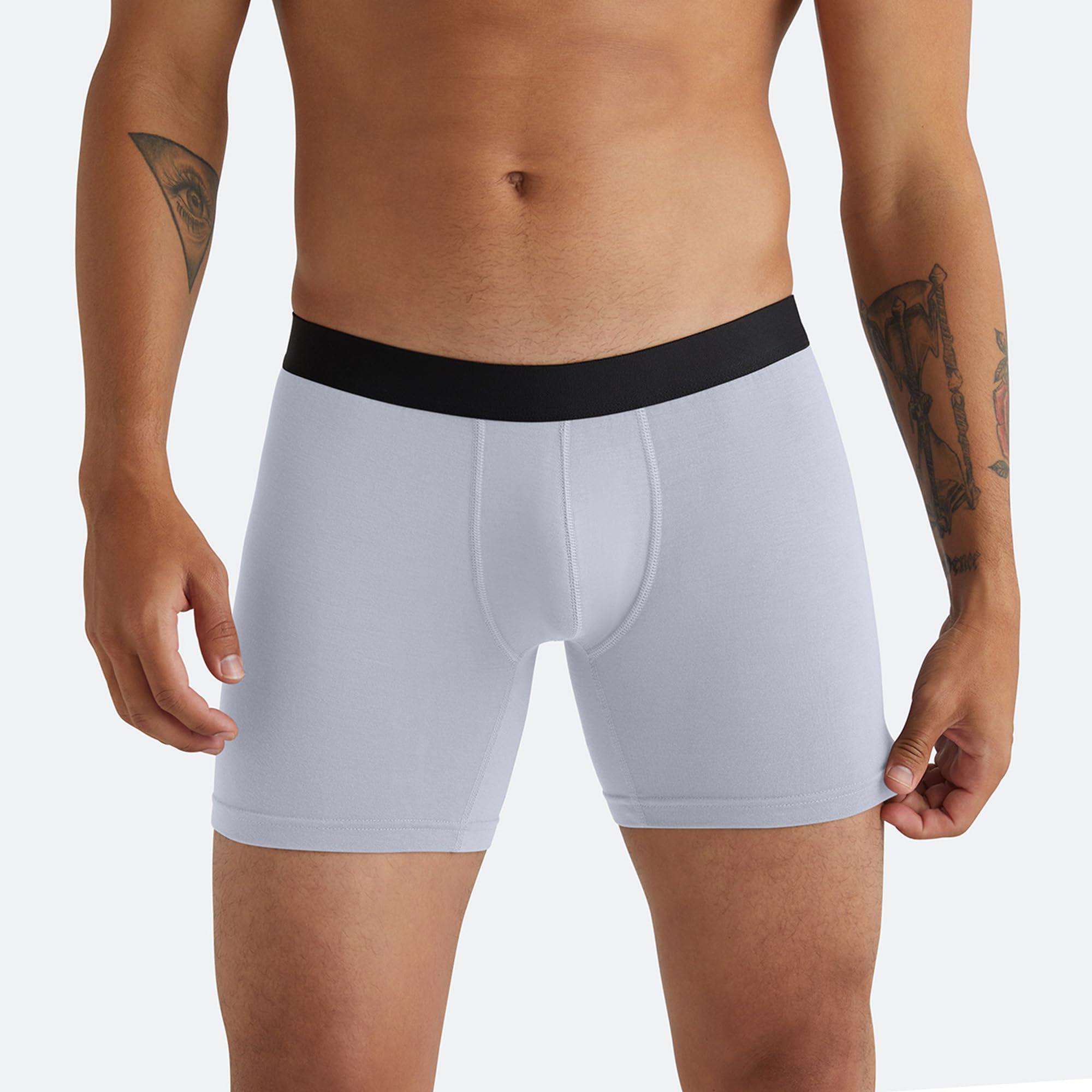 MeUndies MeUndies Mens Boxer Briefs 6 Inseam with Breathable and Comfortable Tencel Micro Modal Fabric Heather Grey