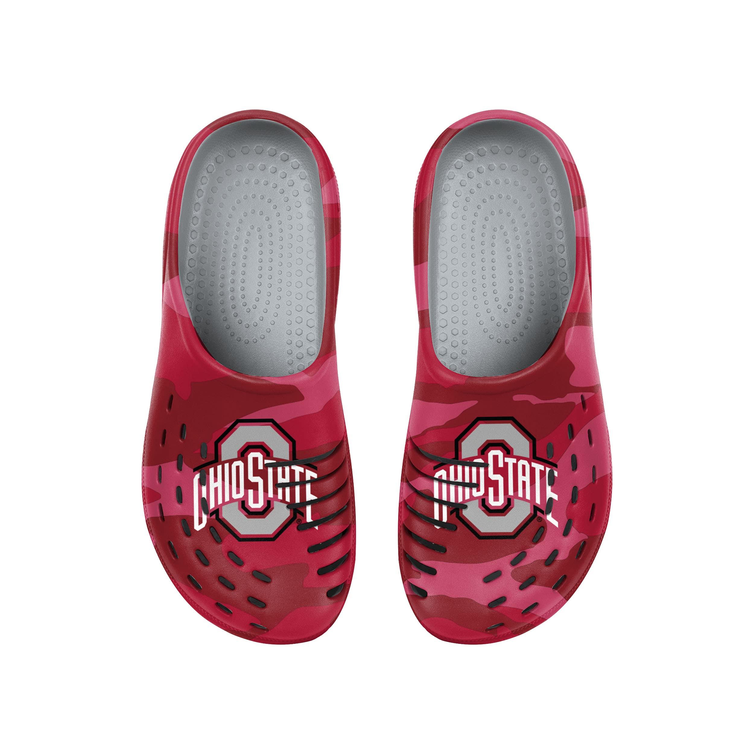 FOCO FOCO mens Ncaa Collge Team Logo Garden Water Sandals Shoes Slipper Clogs, Tonal Camo, 13-14 US