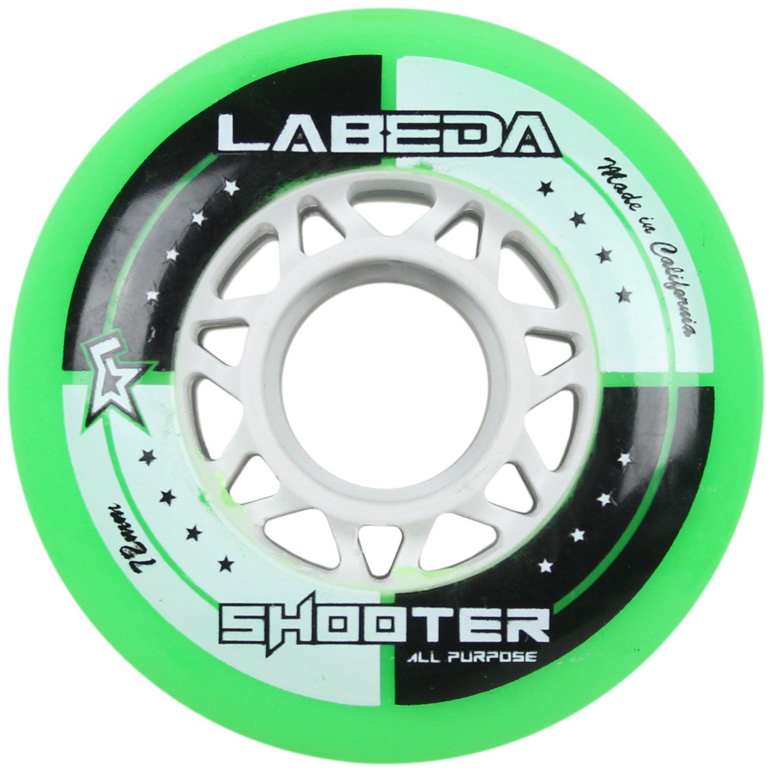 Labeda Labeda Shooter Inline Roller Hockey Wheels with Hybrid Ceramic Bearings 68mm/76mm Hilo