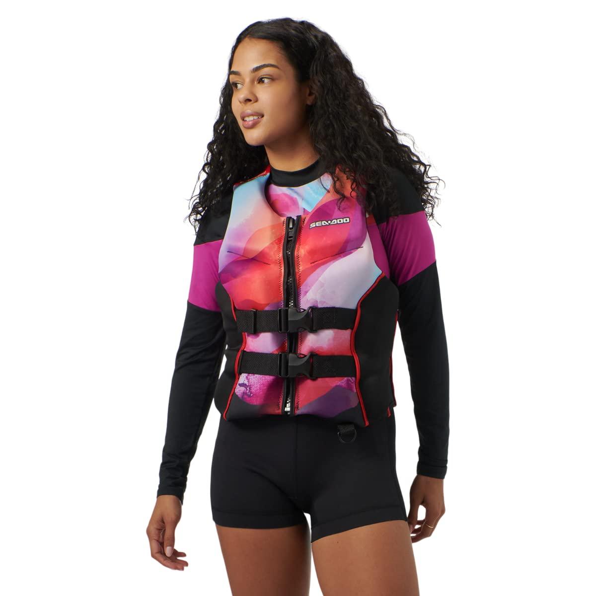 Sea-Doo Sea-Doo Airflow Sunset Edition Adult Unisex PFD/Life Jacket (Ecoprene) 285988,Red,X-Large