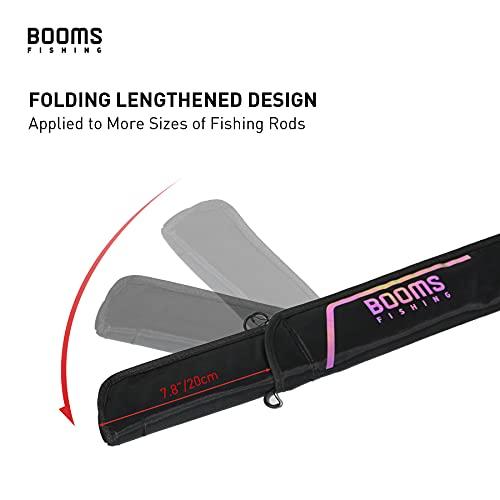 Booms Fishing Booms Fishing PB3 6.4ft~7ft Fishing Rod Case, Portable Folded Fishing Pole Case with Sturdy Two-Way YKK Zippers, 0.6ft/8\" Extended Design Fishing Rod Bag, Store Up to 2~3 Fishing Poles, 77\"~85\"