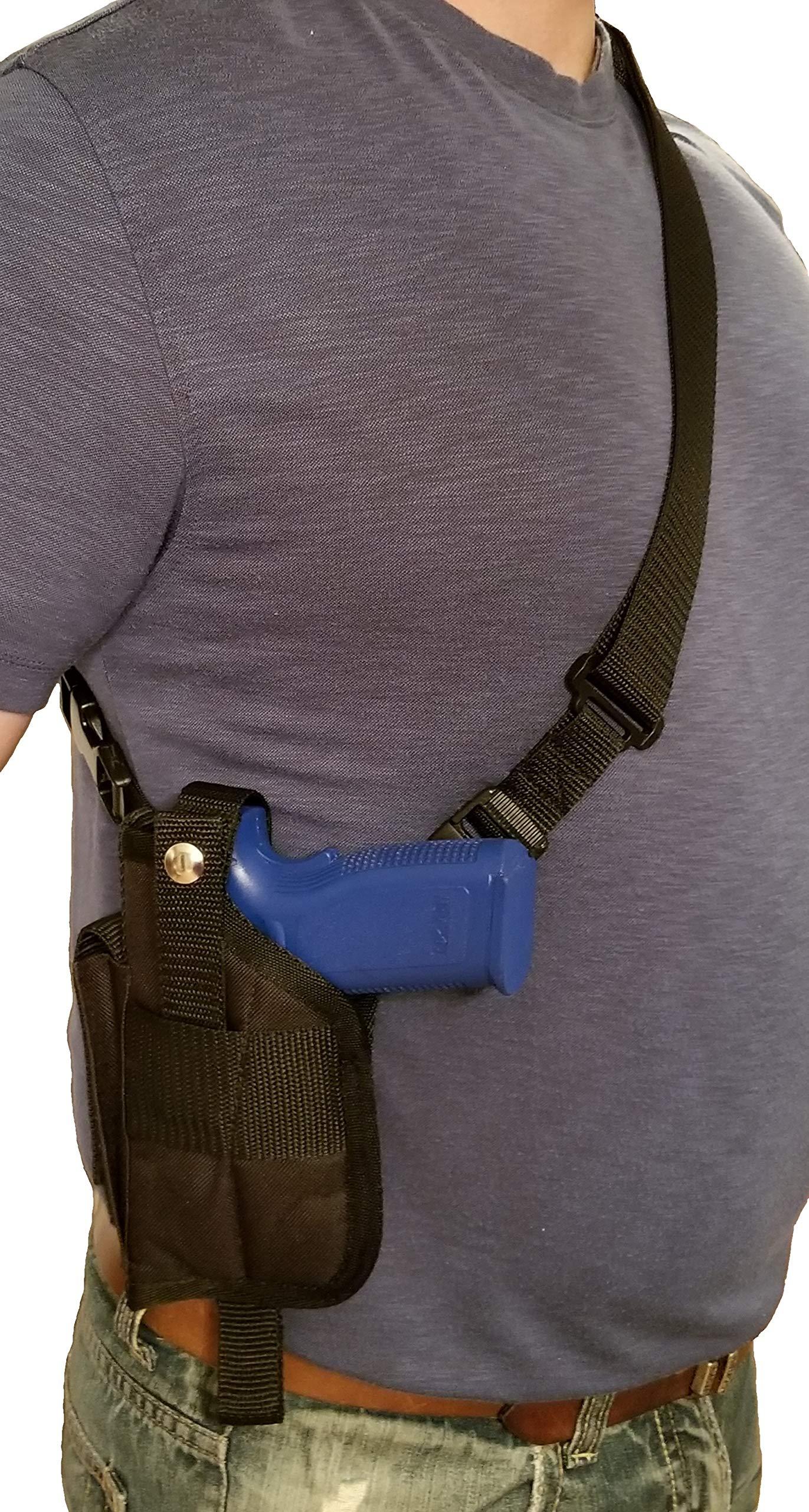 Silverhorse Holsters Silverhorse Holsters Chest/Shoulder Gun Holster | Fits Glock 26 27 29 30 33 36 39 with a Laser and 3" - 3.9" Barrel and Other Similar Sized Guns (Left)
