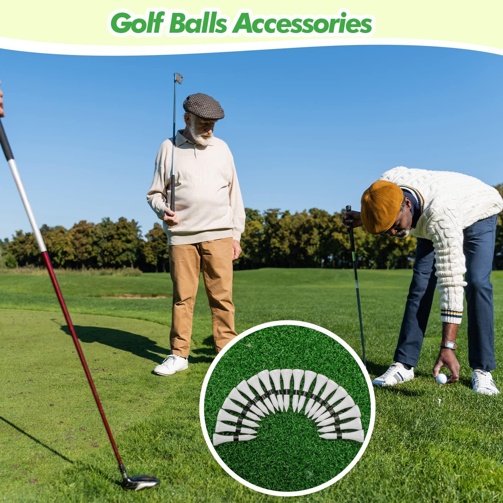 Mudder Mudder 600 Pack Golf Tees Bulk Wooden Golf Tees Wood for Men Balls Accessories(1-1/2Inch,WhiteBlack)