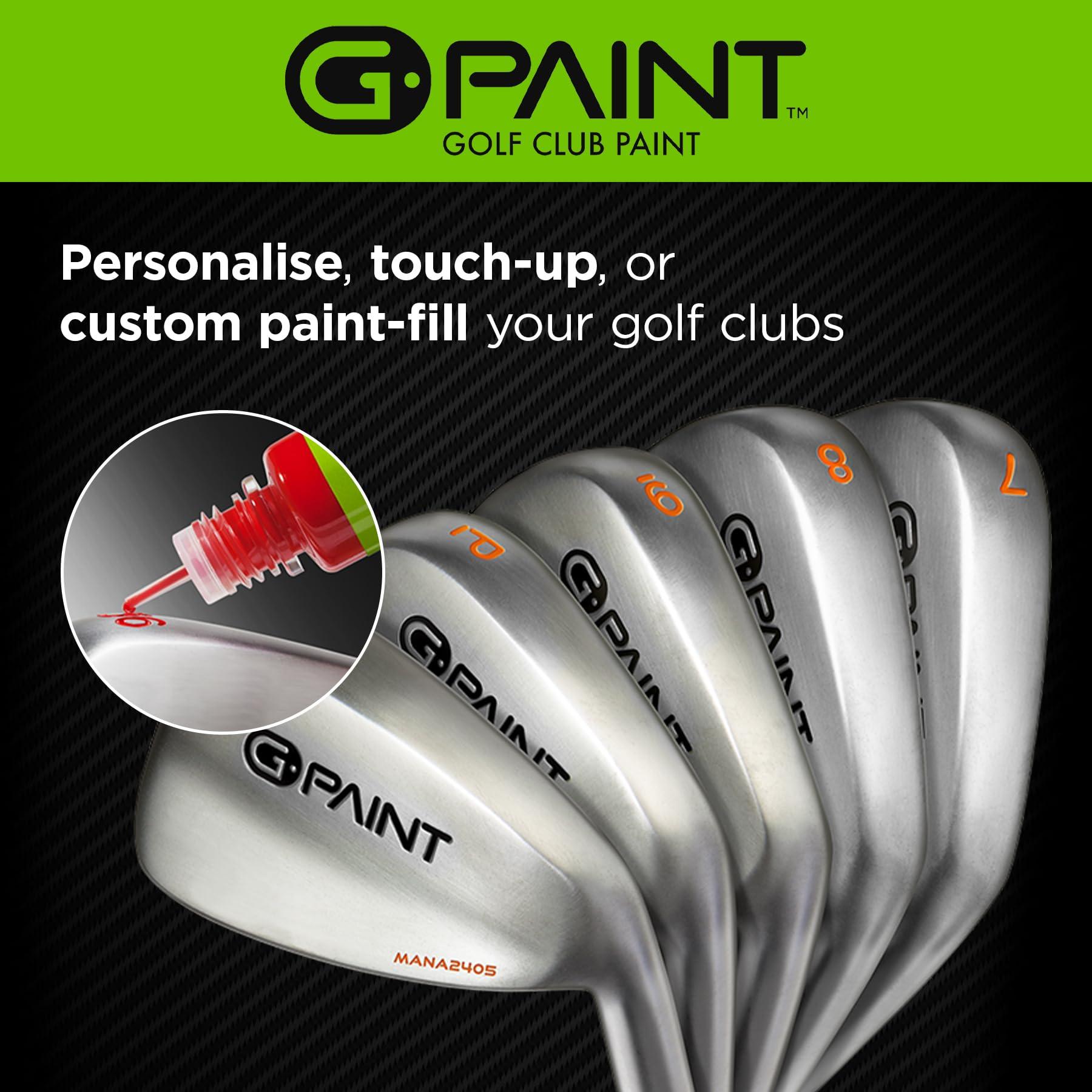 G-Paint G-Paint Golf Club Paint - Touch Up, Fill in, Customize or Renovate Your Clubs - 4 Pack of 10ml Bottles. Yellow, Pink, Orange & Green