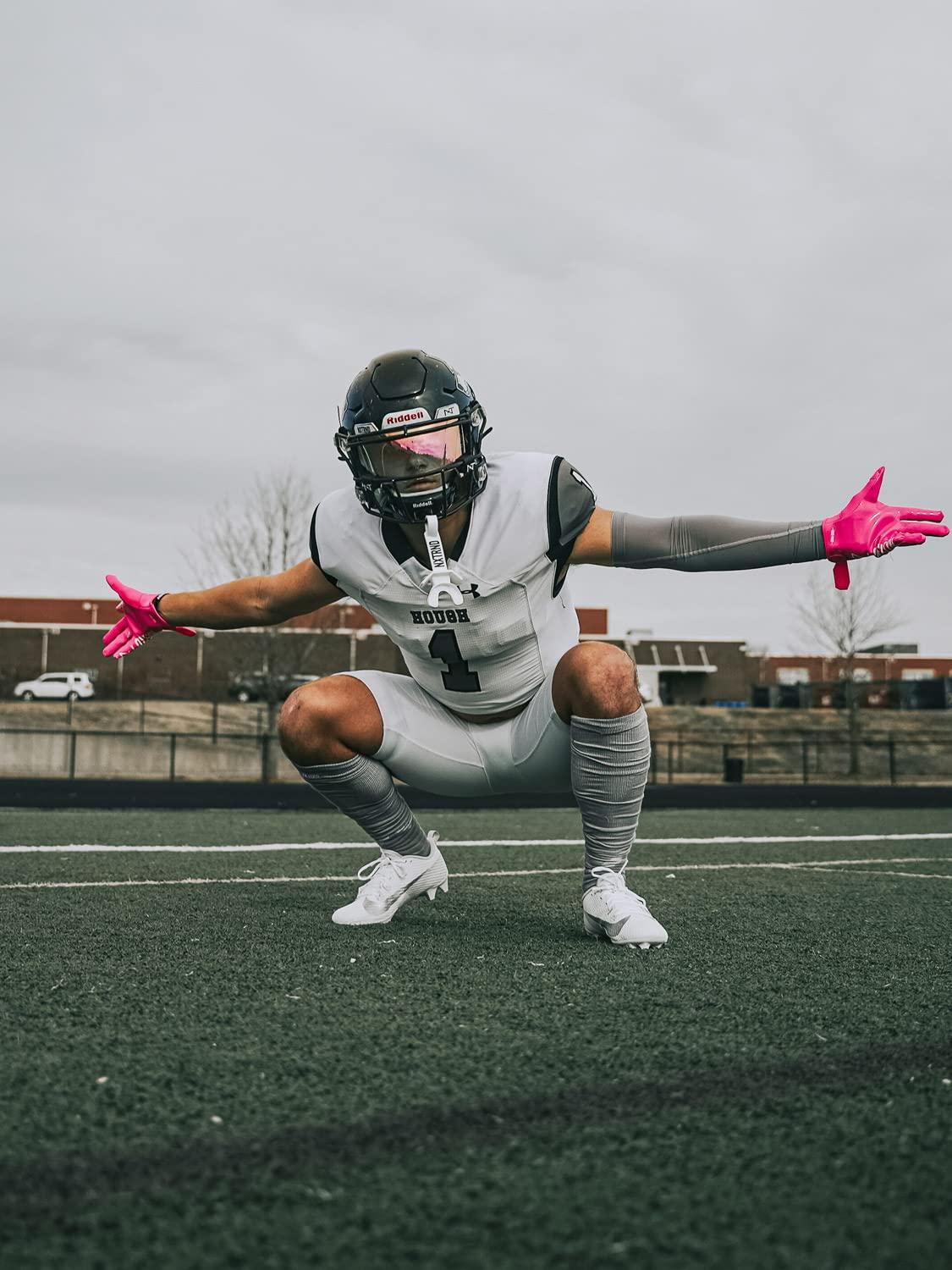 NXT NXTRND Nxtrnd XTD Scrunch Football Socks, Extra Long Padded Sport Socks for Men & Boys (Grey, Y)