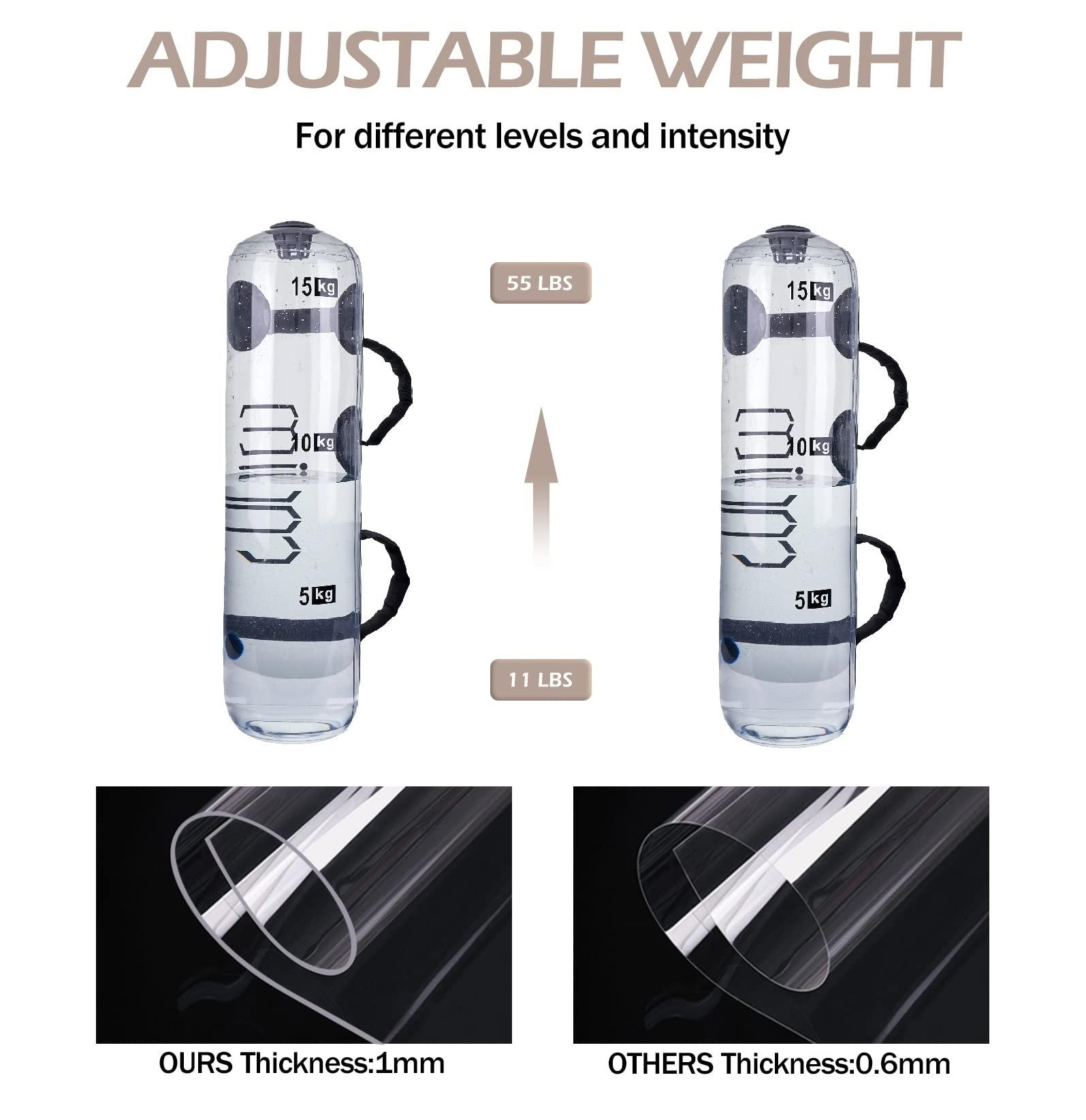 Solim Water Weights Aqua Bag, Workout Sandbag Alternative Strength Training Sand Bag Portable Stability Fitness Equipment Ultimate Core and Balance Training for Home Gym 33 LBS