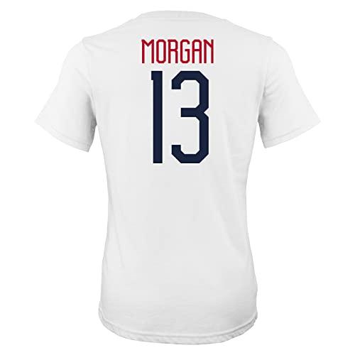 Outerstuff Outerstuff Womens US Soccer Name & Number Short Sleeve Tee, White, Medium