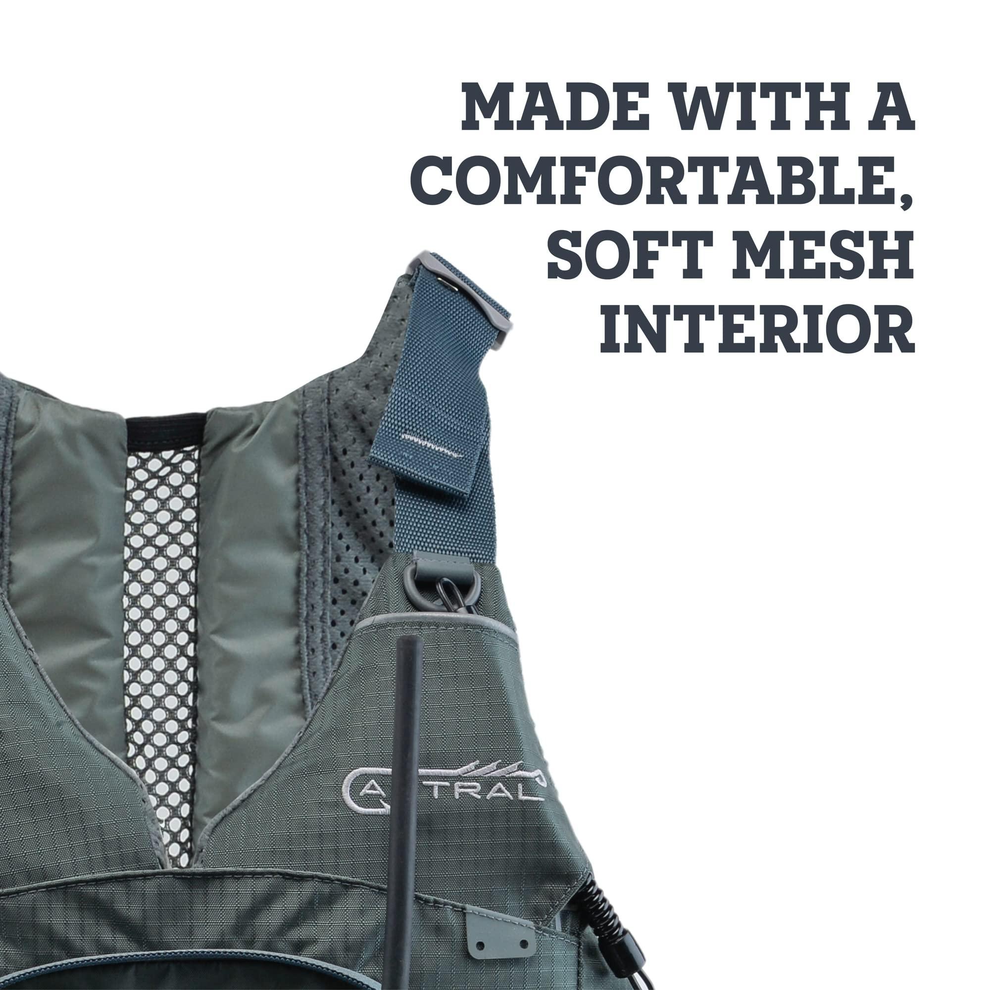 Astral Astral, Sturgeon Life Jacket PFD for Kayak Fishing, Recreation and Touring, Pebble Gray, S/M