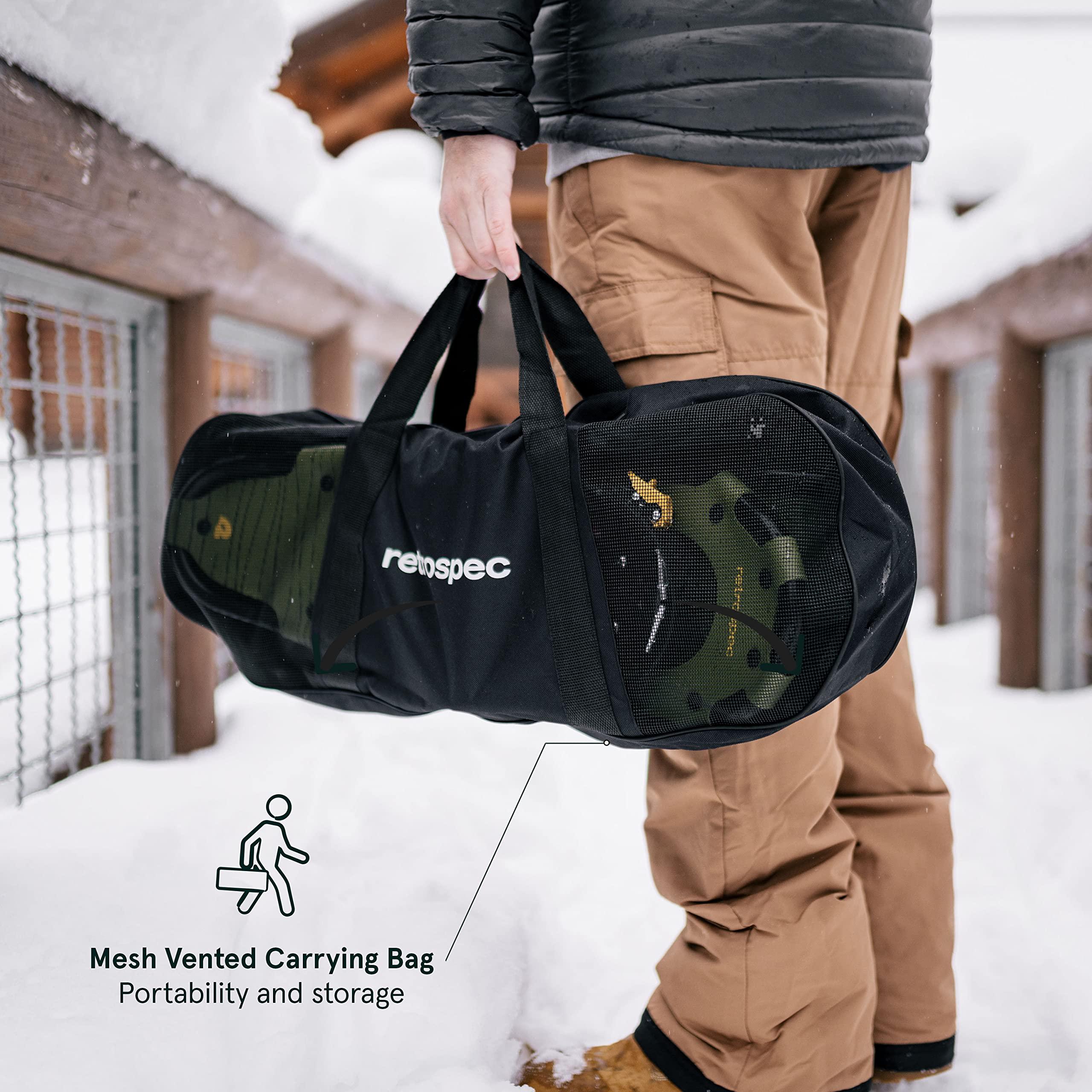 Retrospec Retrospec Drifter Snowshoe for Men & Women - Aluminum Frames & a Double-Rachet Binding System - Lightweight All Terrain Snow Shoes with Heel Lifters & Pivot System - 30\" Superior Blue
