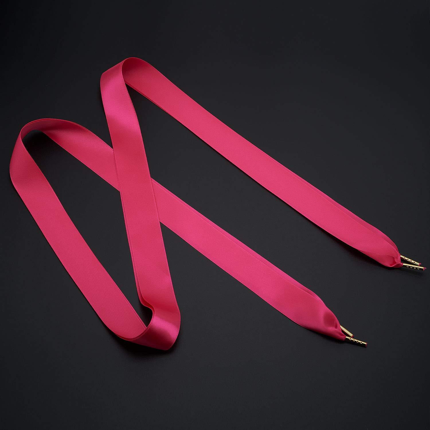 ZOOEASS ZOOEASS Women Fashion Satin Ribbon Shoelaces, Shoe Laces For Solid Color Shoes,Ideal for Converse, Nike, VANS, Addidas, Reebok, Puma Trainers (23.62"(60cm), Deep pink)