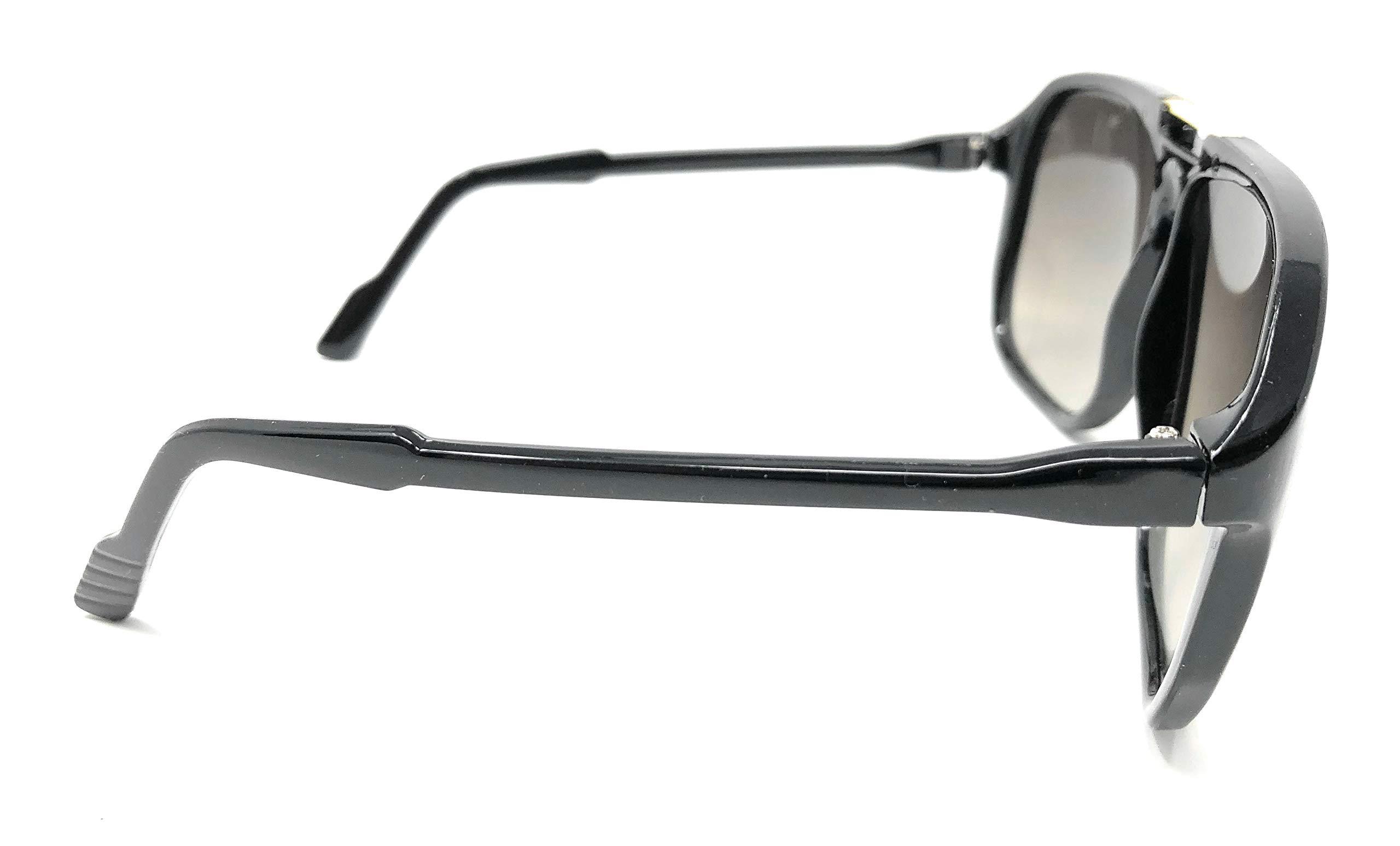 WebDeals Retro Adult Size 70's Style Plastic Aviator Sunglasses (Keyhole Black, Smoke Gradient)