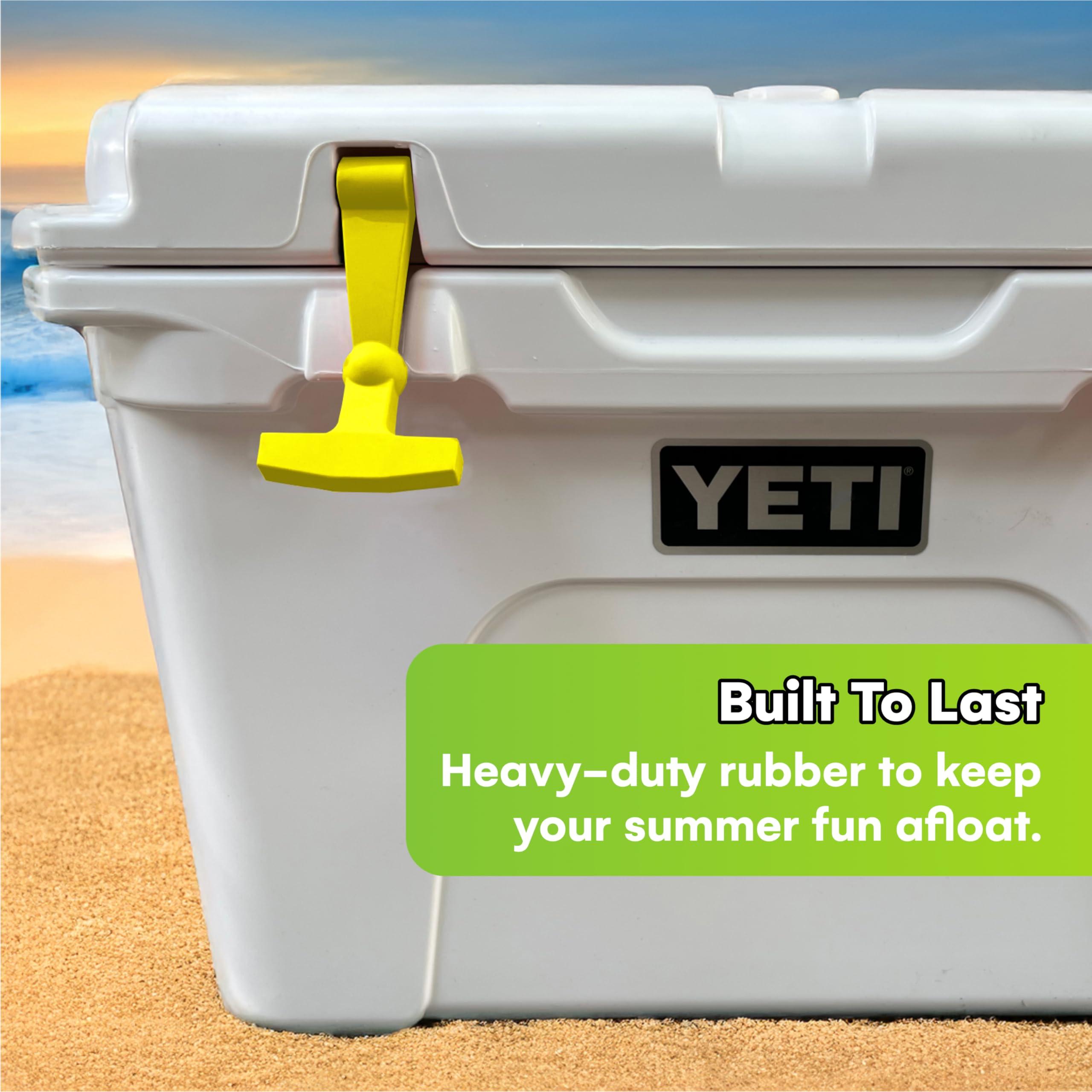 BEAST COOLER ACCESSORIES 2-Pack Replacement Lid Latches Compatible With Yeti and RTIC Hard Coolers, Designed and Manufactured - Larger, Ergonomically Improved Design That Fits all Yeti Tundra Coolers (Yellow)