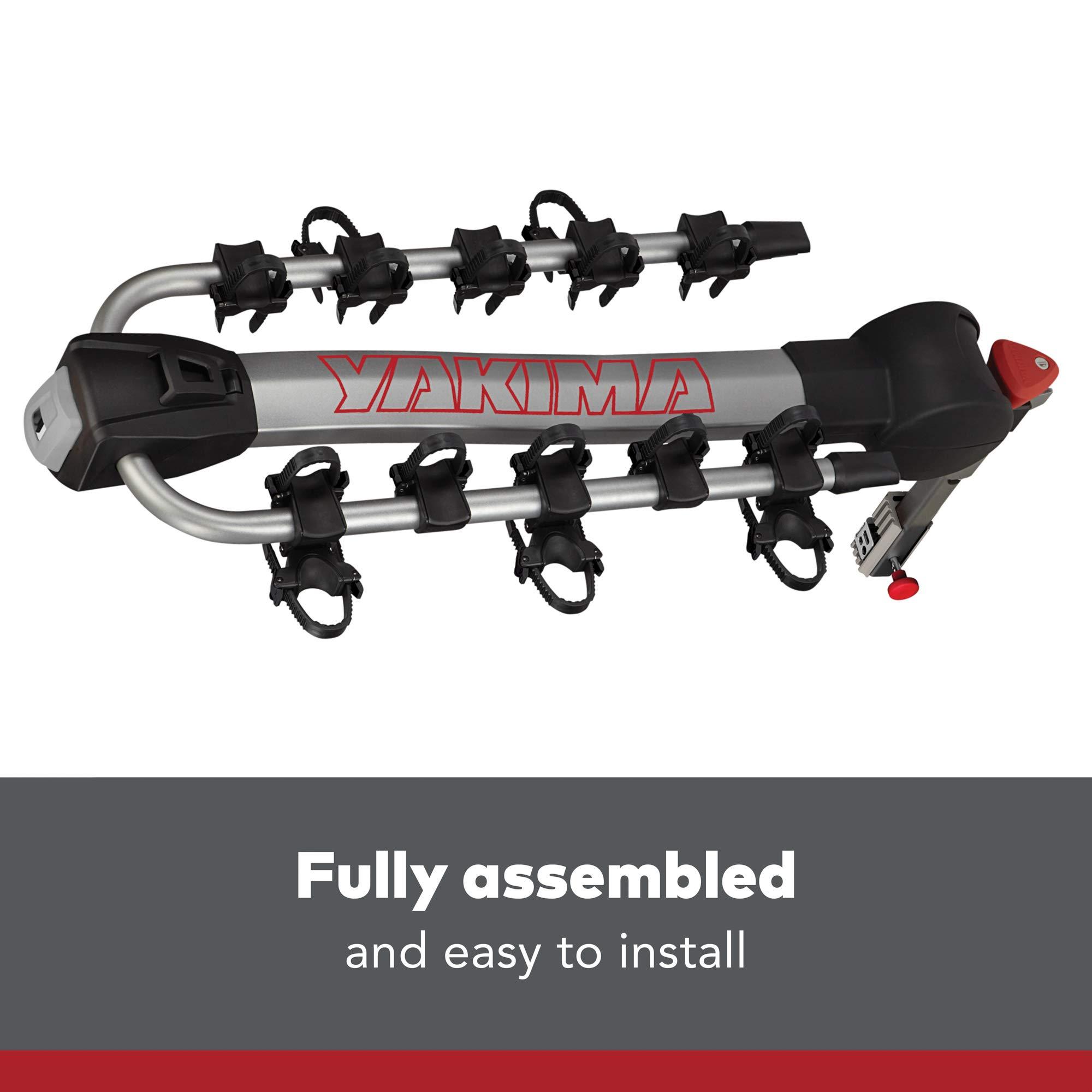 Yakima Yakima RidgeBack 5 Bike Capacity Tilt Away Hitch Bike Rack with 1.25 and 2 Inch Hitch Receiver for Cars, SUVs, and Trucks, Black