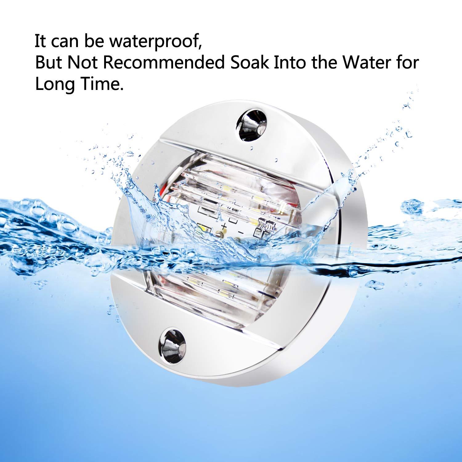 KEING 6 Pcs Marine Boat LED Cabin Deck Courtesy Light Stern Transom Lights 12V White for Boating Kayak Yacht, Dinghy, Sailboat, Pontoons, Navigation Vessels, Freighters, Hovercrafts, Hunting & Fishing