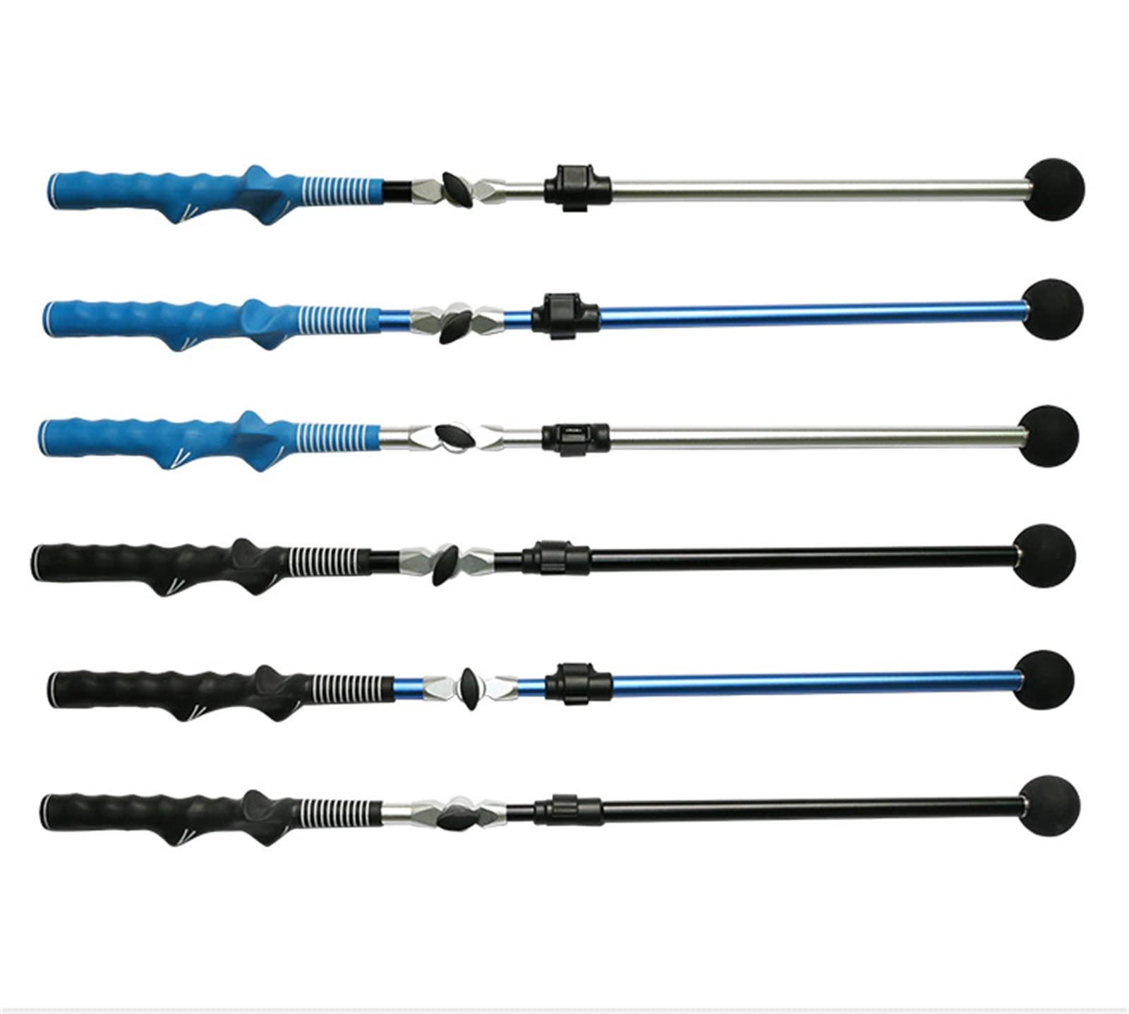 LEDWII Golf Swing Training Aid,Golf Swing Trainer,Golf Swing Trainer, Golf Training Aid to Improve Hinge, Forearm Rotation, Shoulder Turn, Foldable Golf Swing Training Aid Stick,Durable Golf Tr-ainer,E