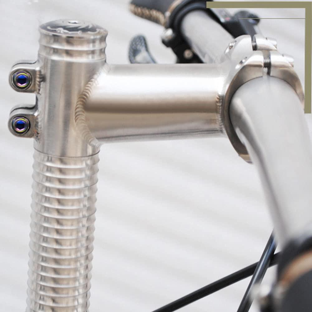 Chestnut-YX Chestnut-YX Titanium Bicycle Stem Bike Stem 25.4mm/31.8mm 5 Degree Bike Handlebar Stem for Mountain Bike Road Bike BMX MTB,Stem X Length 50/60/70/80/90/100/110/120mm (31.8mm, 100mm)