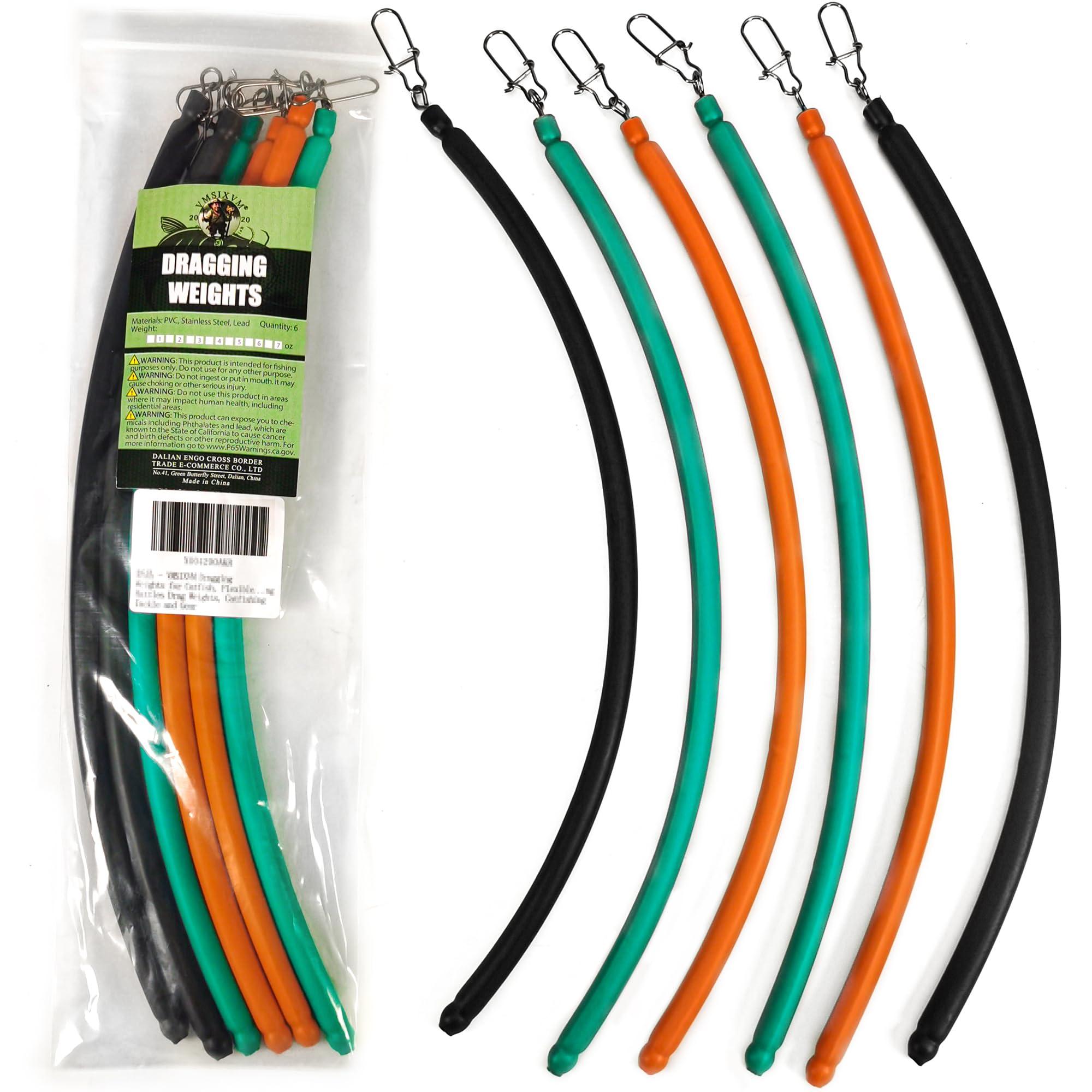 VMSIXVM VMSIXVM Dragging Weights for Catfish, Drag Weight Catfishing No Snag Sinker Dragging Drift Weight for Bottom Bouncing, Trolling, Drifting, Snagless Catfish Sinker Weight, Catfishing Tackle and Gear