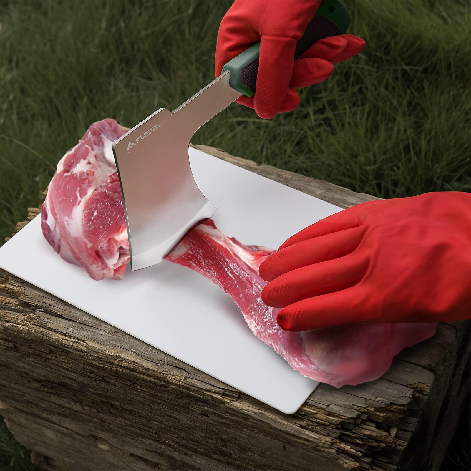 FLISSA Flissa Hunting Field Dressing Kit, 10 Piece Hunting Knife Set with Skinning Knife, Butcher Game Processing Kit with Portable Storage Case for Deer, Meat Processing, Fishing, Camping, Survival (Green)