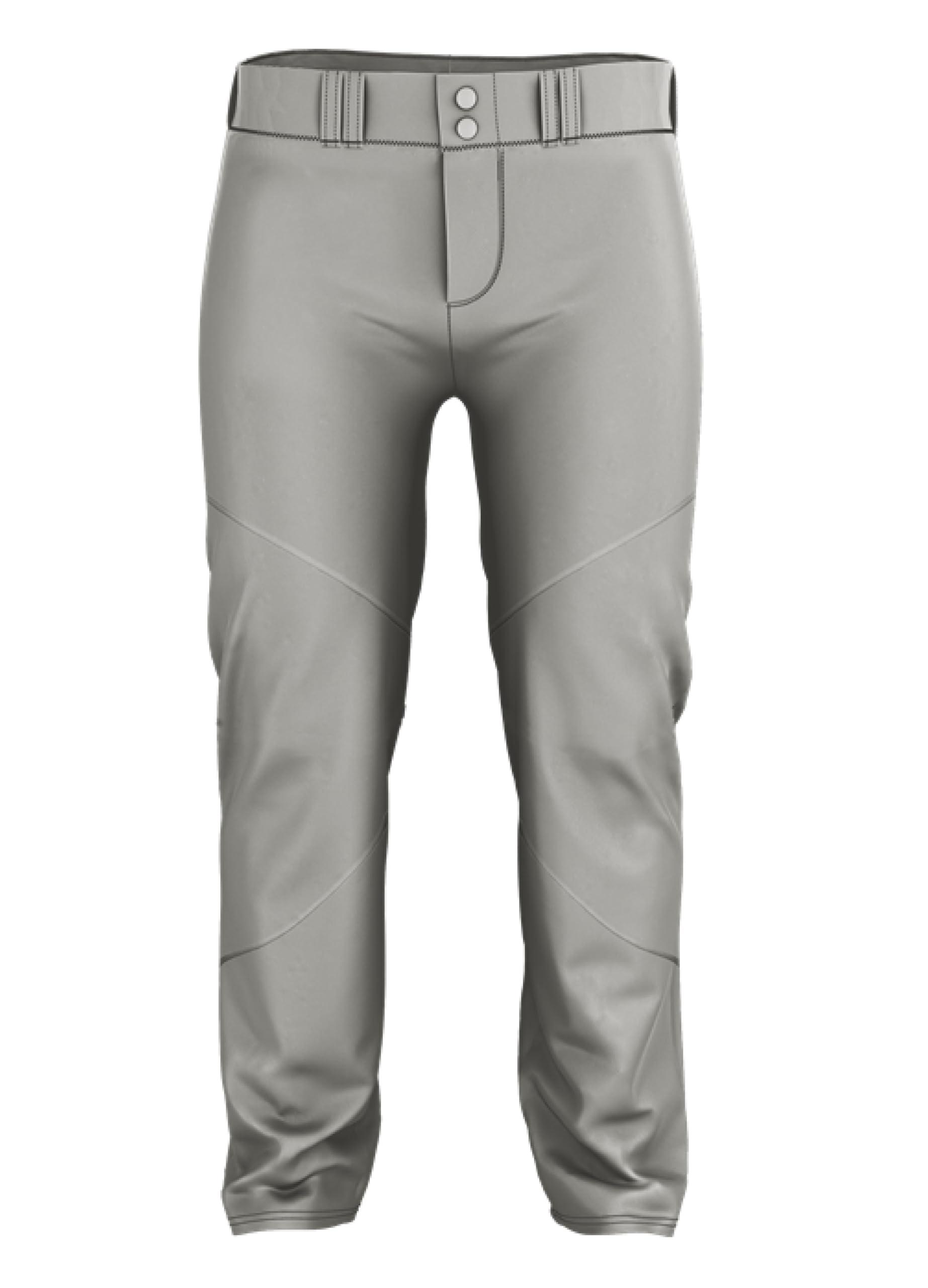 Alleson Athletic Alleson Athletic Boys Crush Premier Braided Baseball Pant Stretch Fabric, Reinforced Knees, and Comfortable Fit, Grey/Royal, X-Large