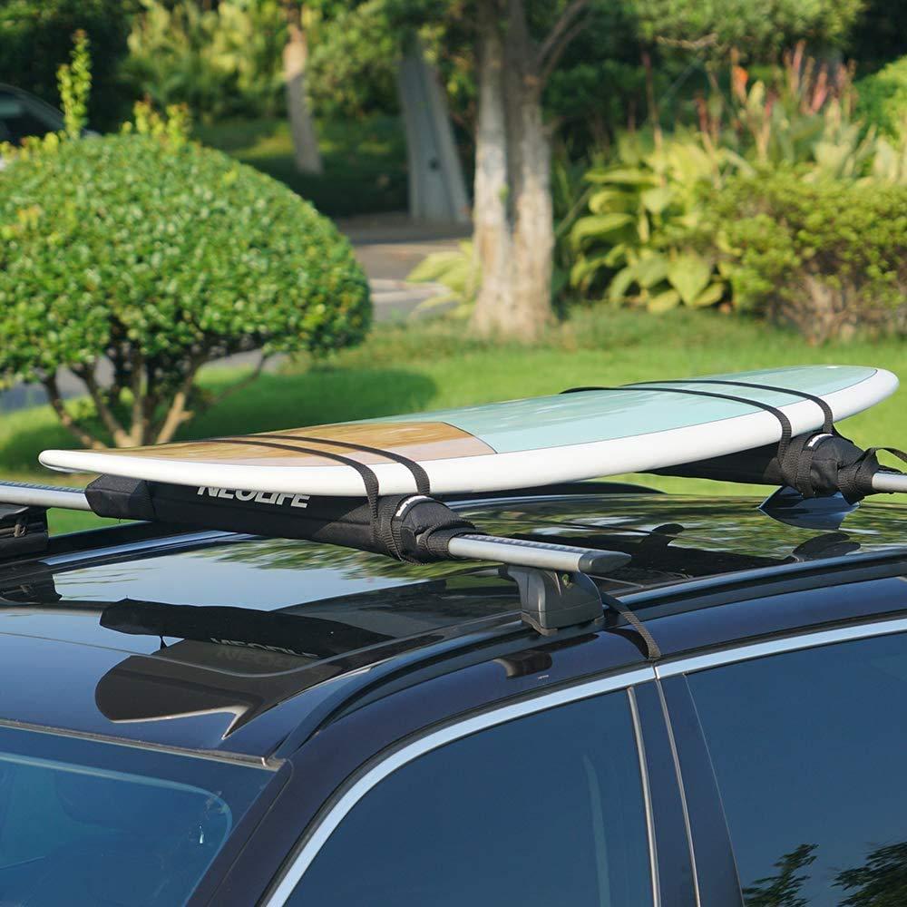 WONITAGO WONITAGO Premium 'No Scratch' Silicon Tie Down Cam Straps for Surfboards, Kayaks, SUP Paddleboards, Canoes, Snowboards 12ft (Pair)