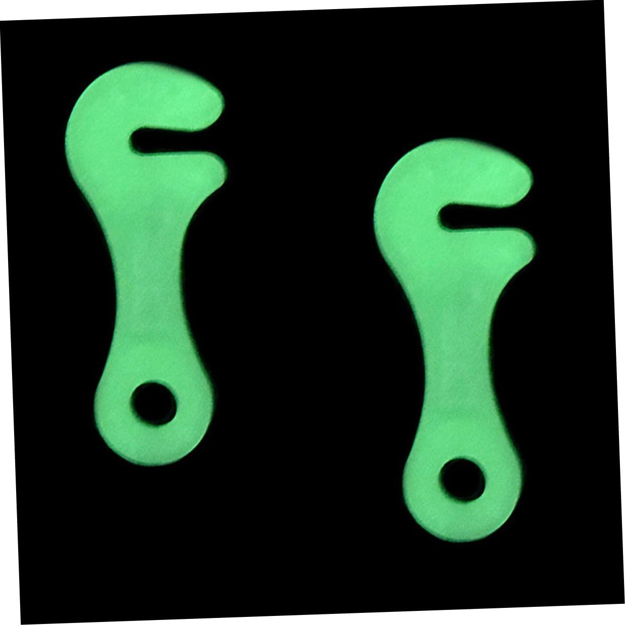 balacoo balacoo 10pcs Tent Rope Buckle Tent Adjustable Buckles Outdoor Teepee Camping Rope Tightener Wear- Resistant Rope Buckles Tent Spring Buckle Guy Lines Regulator White Plastic Fluorescence, 6.3x2.5cm