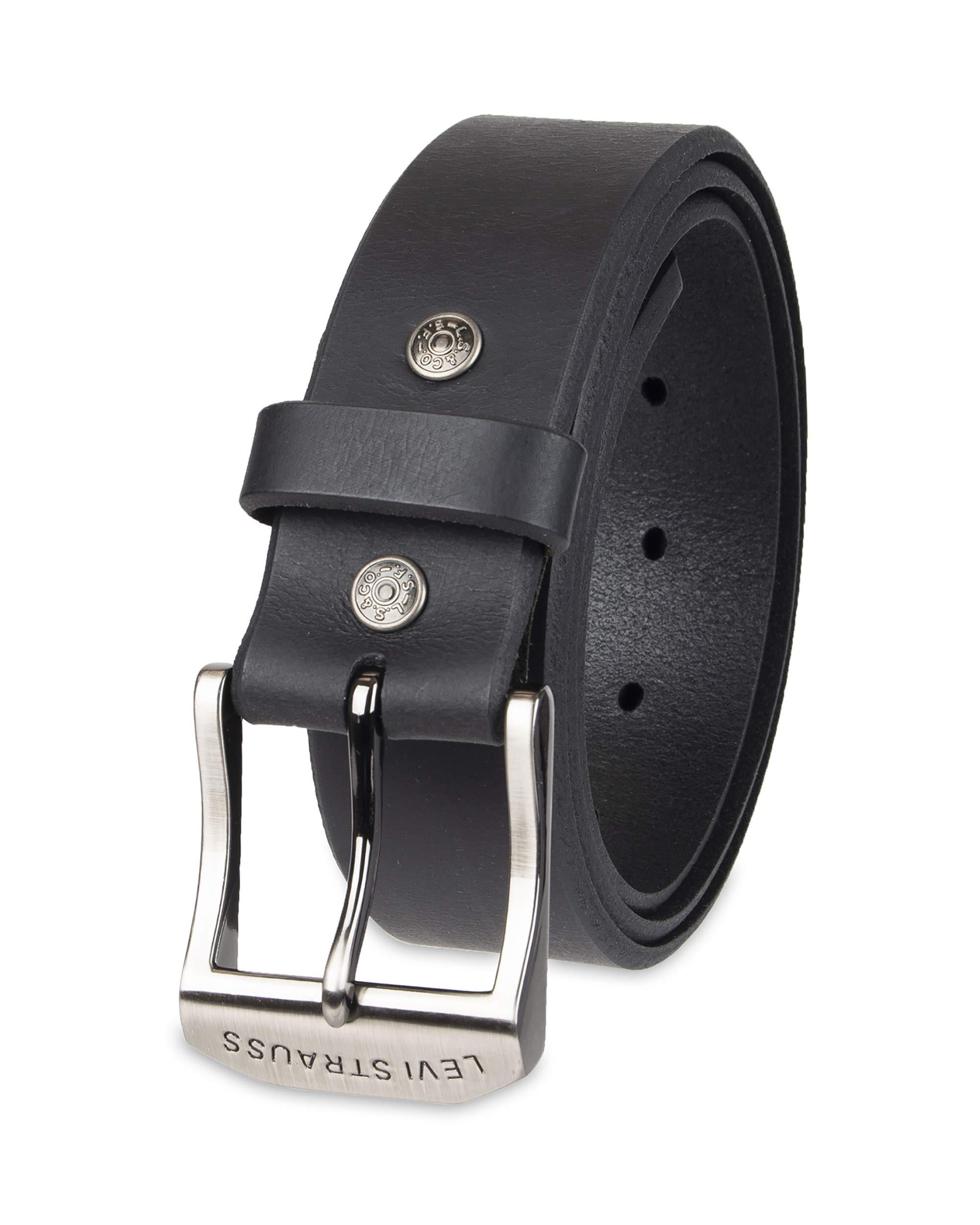 Levi's Levi's Men's Logo Buckle Classic Leather Belt with Rivets