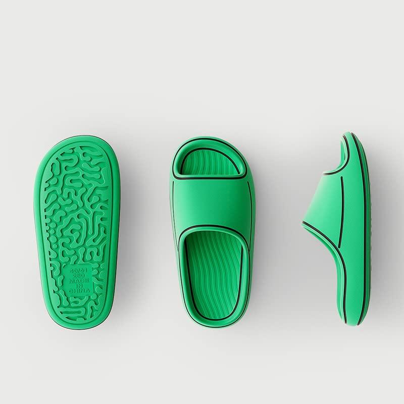 WOWARKI Cloud Slides Pillow Slippers Slides Sandals for Women Men, Soft Cushioned Non-Slip House Slipper for Indoor Outdoor Quick Drying Shower Bathroom Sandals EVA Open Toe Slides (White, 7-8 Women/6.5-7 Men)