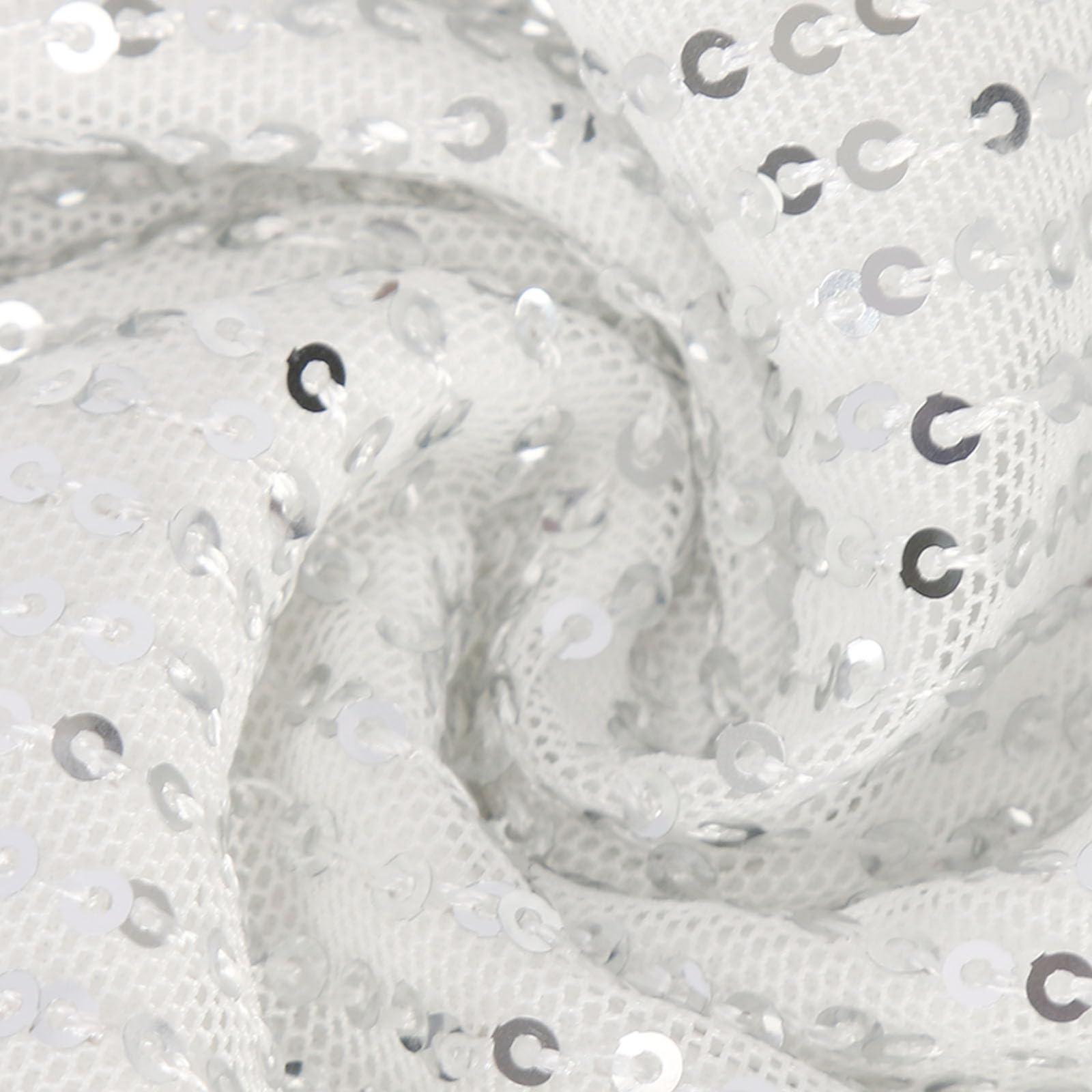 NineFit Basics Sequin Pants for Women Jumpsuits One Piece Casual Wide Leg Pants Palazzo Dress Long Flowy Work Glitter Sparkly Trousers White