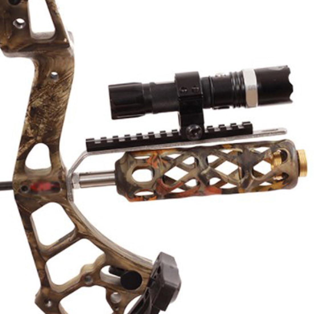Muzrunq Bow Arrow Flashlight Bracket Heavy Duty Metal Mount Stabilizer Bracket for Compound Bow.