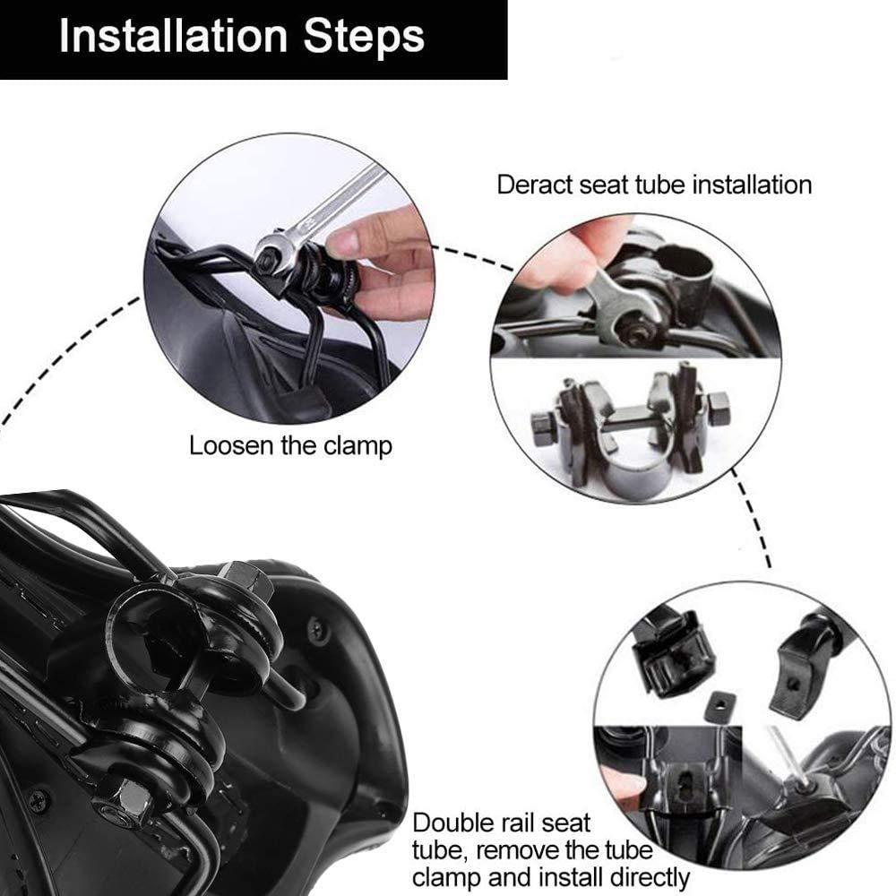 OUXI OUXI Comfort Bike Seat Comfortable Gel Bicycle Saddle Replacement Soft Padded with Shock Absorbing Waterproof for MTB Mountain Bike Road Bike Exercise Bike Men Women and Ladies - Blue