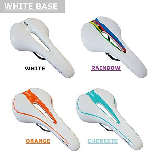 GORIX GORIX Bike Saddle Seat Comfortable Cushion with Rail Mountain Road Bicycle for Men and Women (GX-C19) (Black×Red)