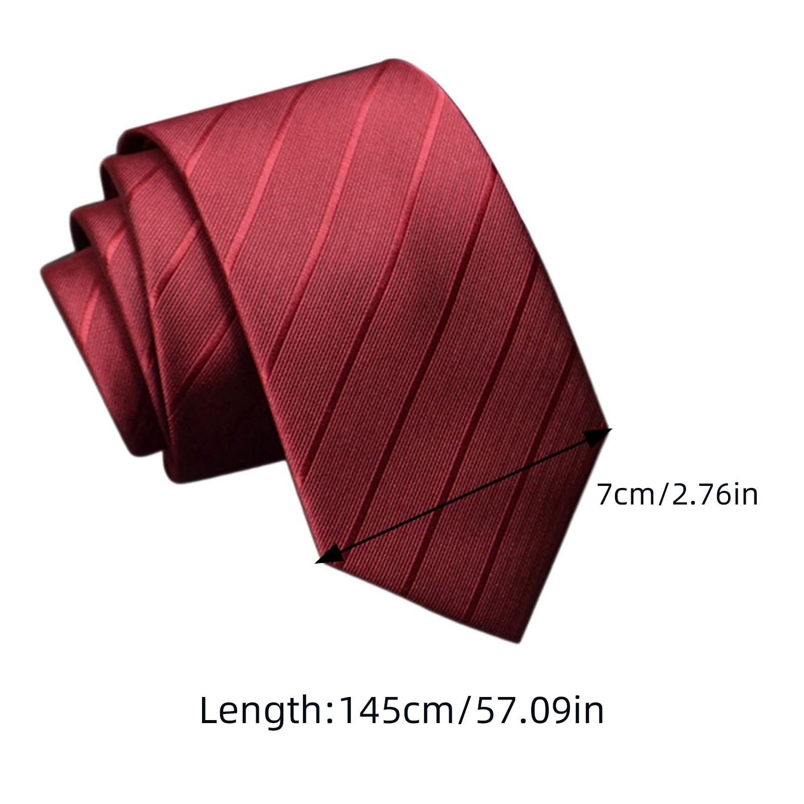 PASNMKvn PASNMKvn Men's Necktie, Uniform Ties, Pattern Striped for Men, Adjustable Neck Necktie, Closure Woven Neck, Wedding Accessory