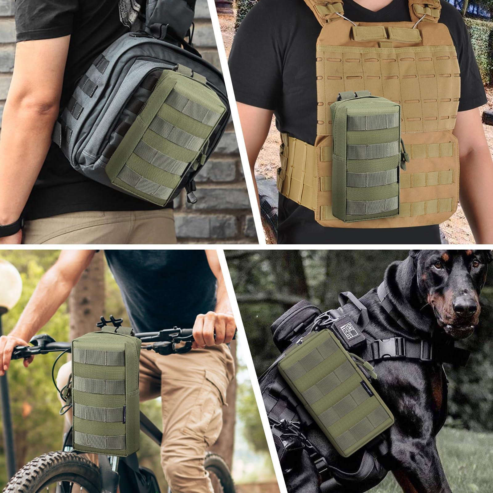FUNANASUN FUNANASUN 2 Pack Molle Pouches Tactical Pouch Small Molle Pouch Compact Water-Resistant EDC Pouch Molle Bag