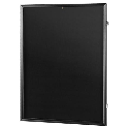 VEVOR VEVOR Jersey Display Frame Case, 24 x 32 x 1.5 in, Large Lockable Sport Jersey Shadow Box with 98% UV Protection PC Glass and Hangers, for Baseball Basketball Football Hockey Shirt and Uniform, Black