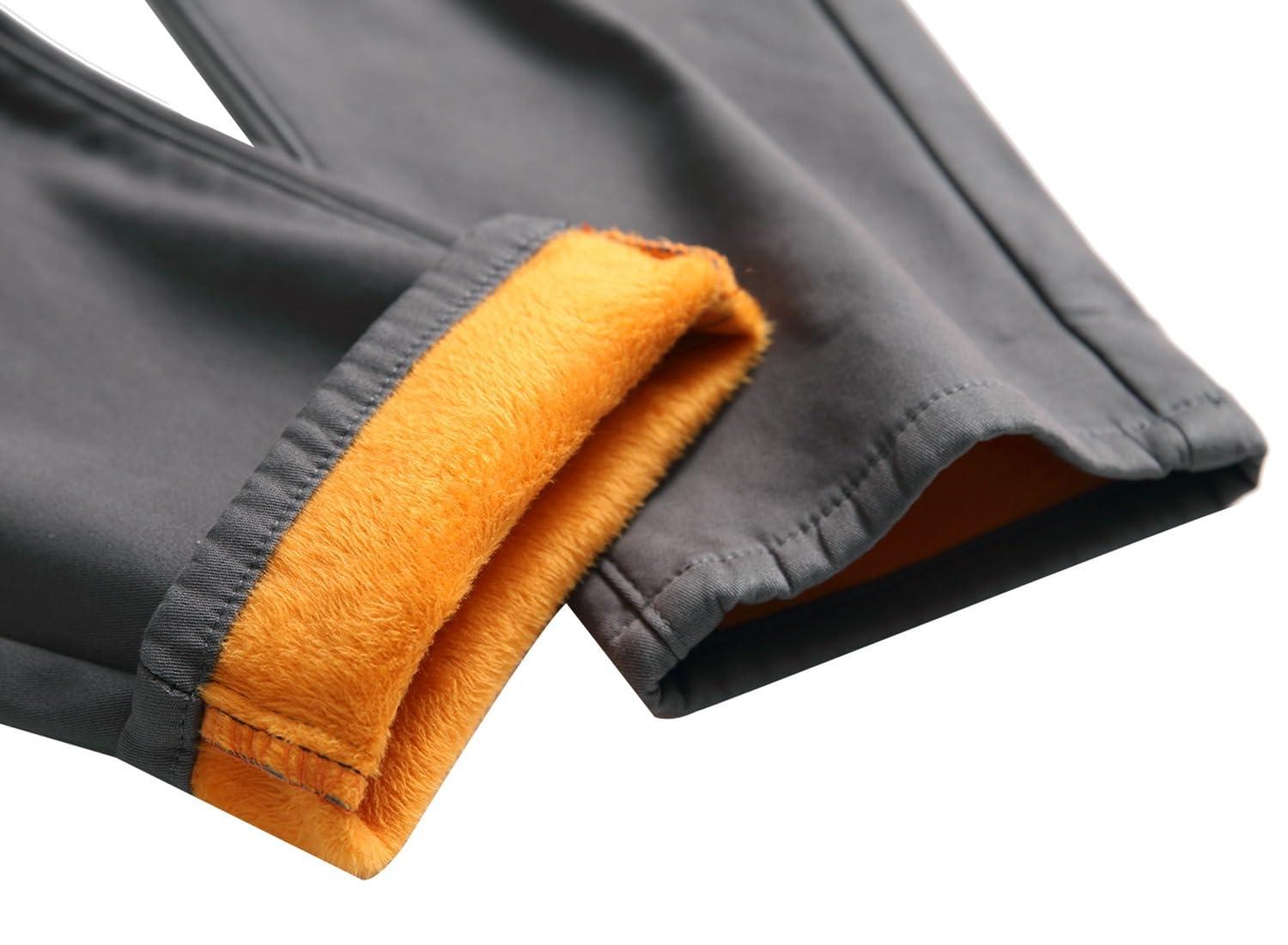 YCHUNHUI YCHUNHUI Men's Fleece Lined Jeans Winter Warm Flannel Lined Jeans Mens Skinny Slim Fit Stretch Denim Pants Trousers (Grey,28)