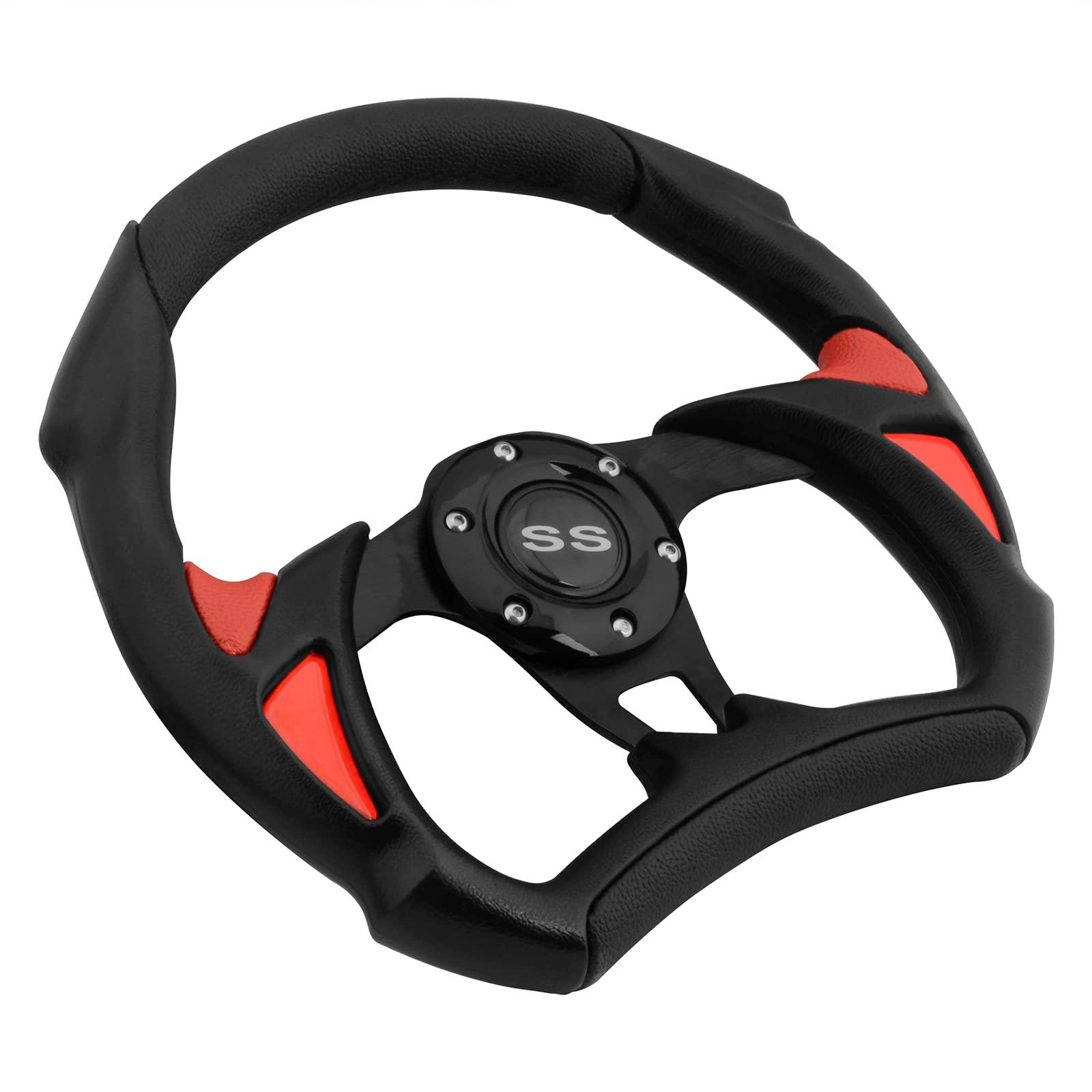 Roykaw Roykaw Golf Cart Steering Wheel with Hub Adapter for EZGO TXT/RXV