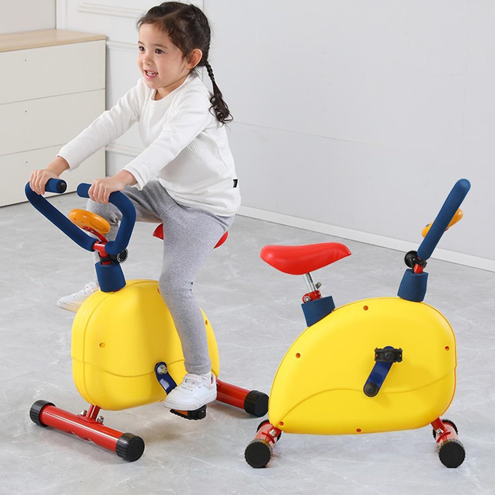 QBDGXFC Kids Fitness Exercise Equipment, Fitness Kids Exercise Bike, Kids Stationary Bike with High Elastic Seat, Kids Indoor Stationary Bike for Ages 3-12 Year Old
