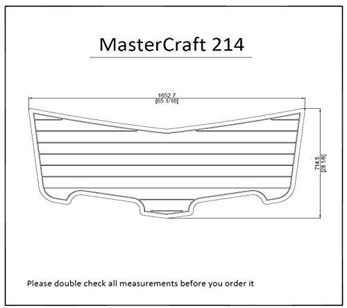 ZY ZY MasterCraft 214 Swim Platform Pad 1/4" 6mm EVA Teak Decking (New Light Brown with Black Lines)